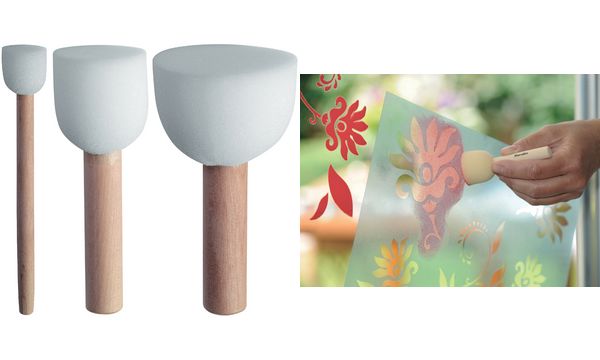 Marabu Schablonierpinsel, 3er Set