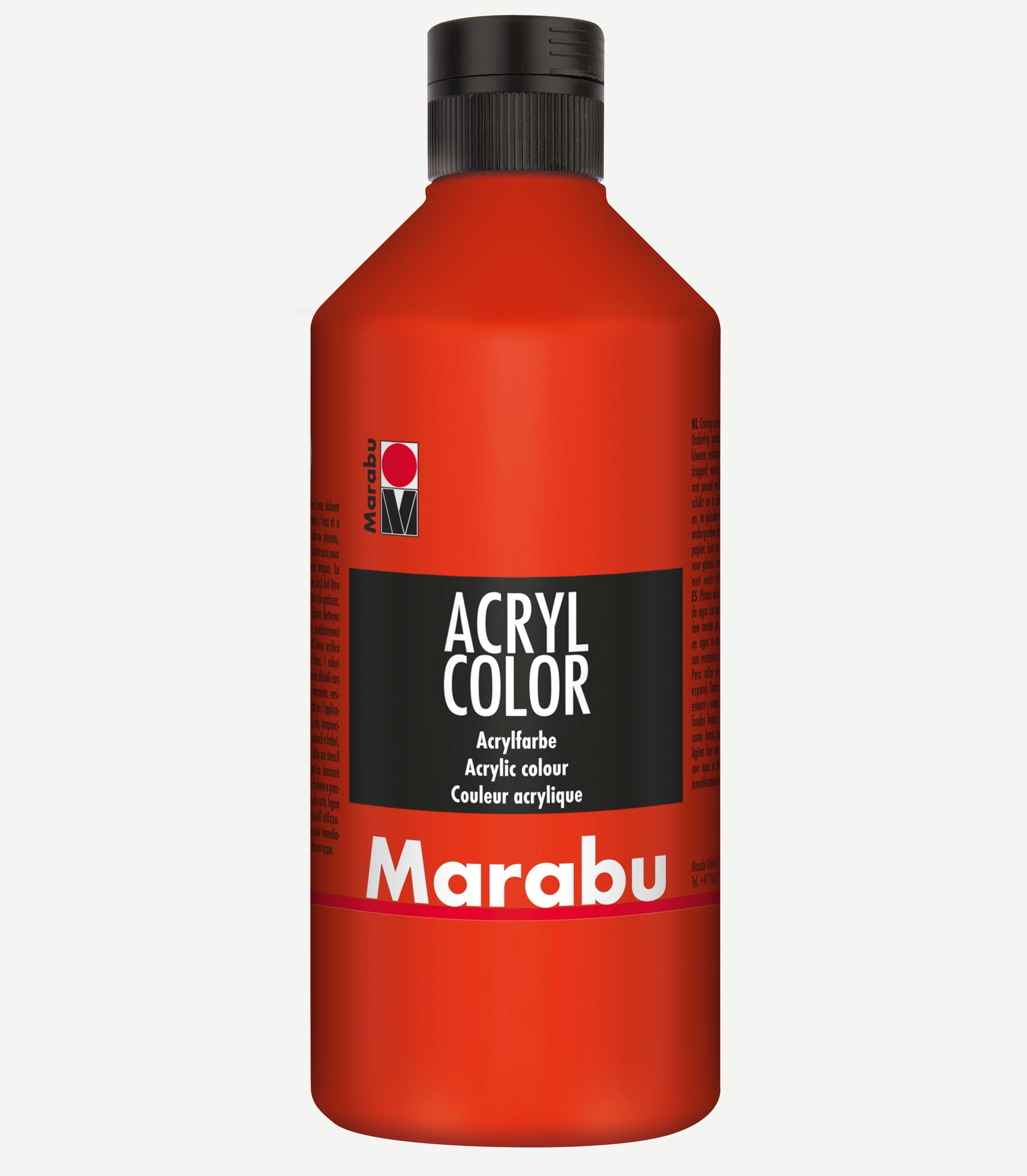 Marabu Acrylfarbe Acryl Color, 500 ml, zinnoberrot 006