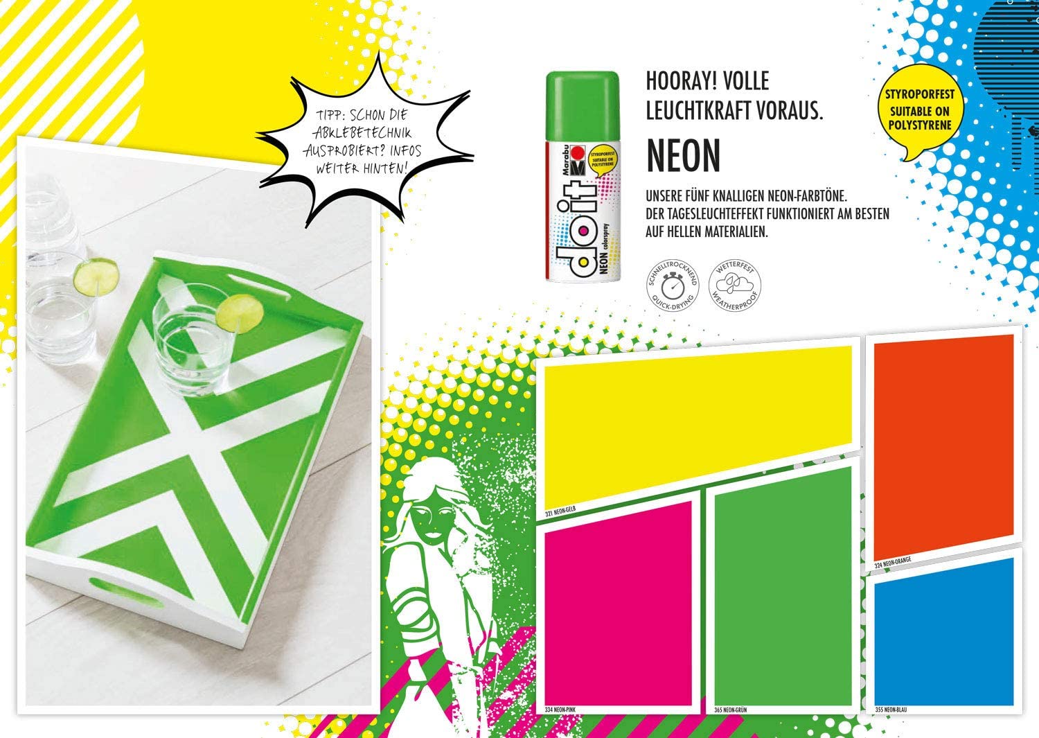 Marabu Spr�hfarbe do it NEON, neon-blau