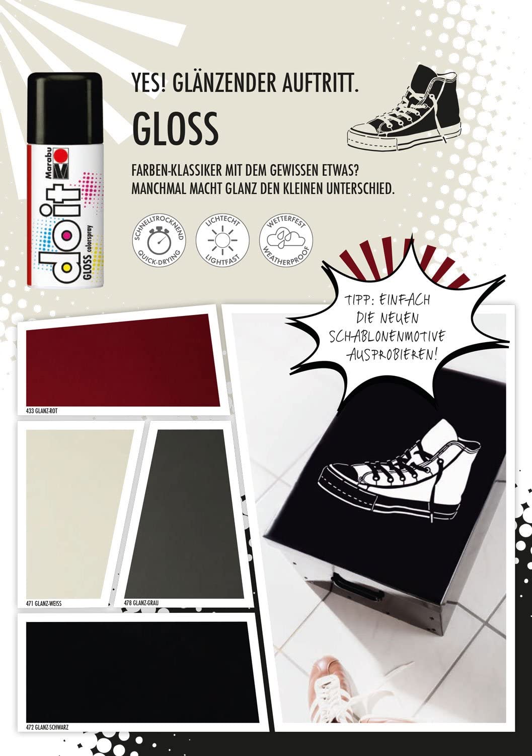 Marabu Spr�hfarbe do it GLOSS, glanz-schwarz