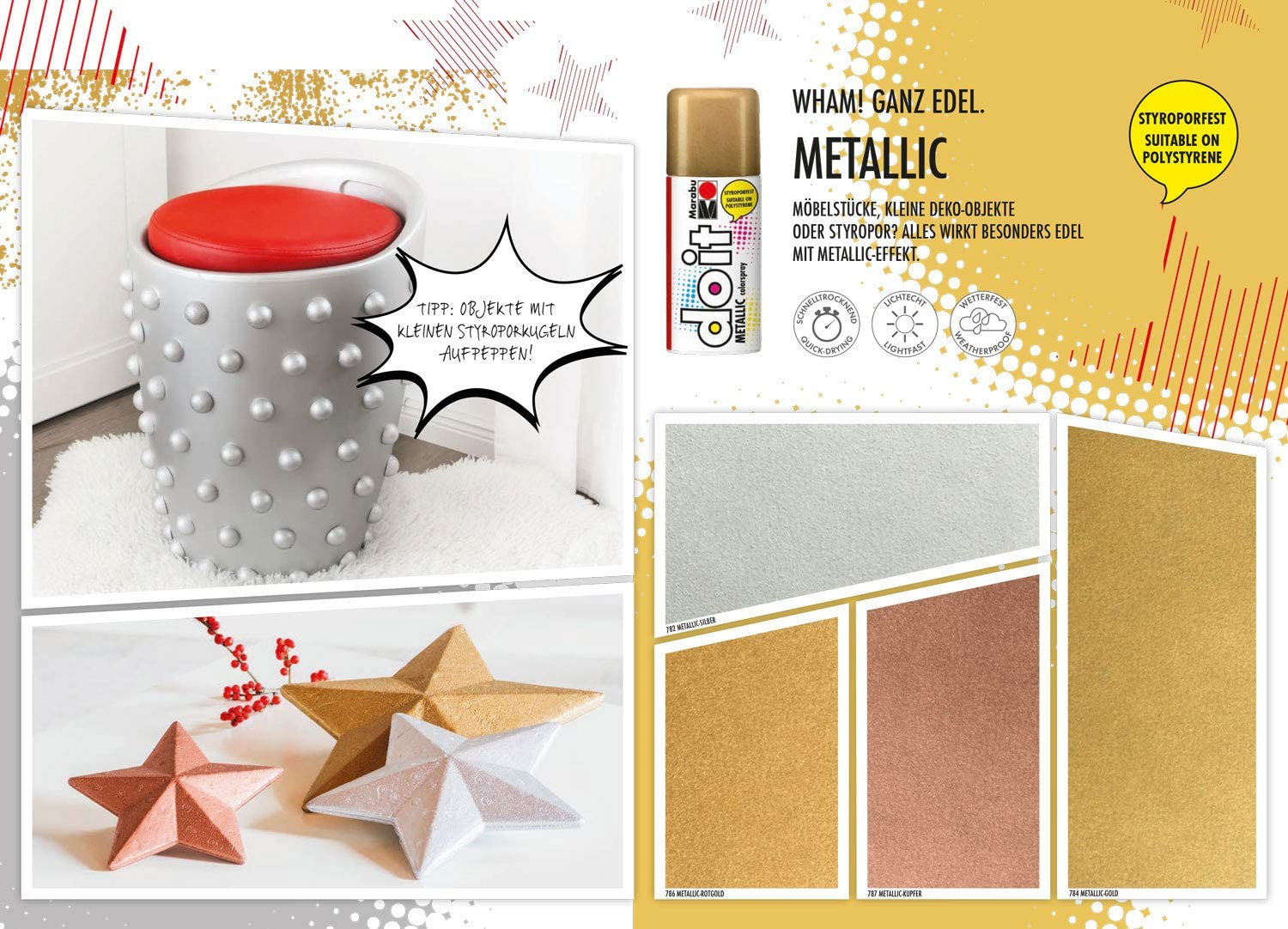 Marabu Spr�hfarbe do it METALLIC, metallic-rotgold