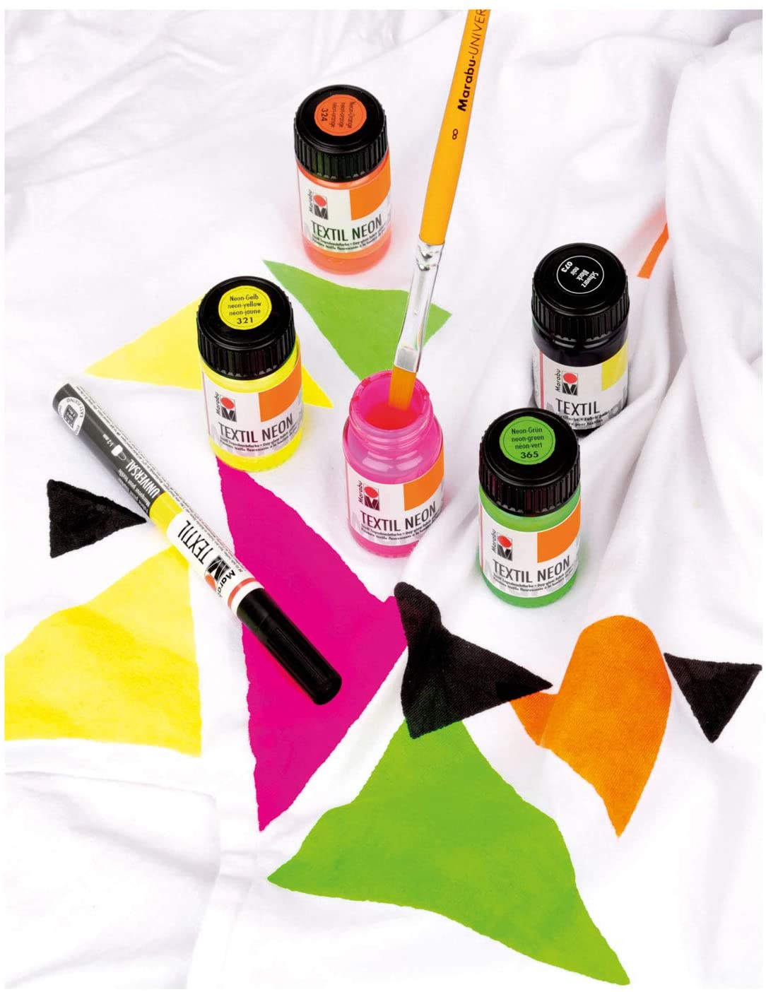 Marabu Textil Neon Set, 4 x 15 ml
