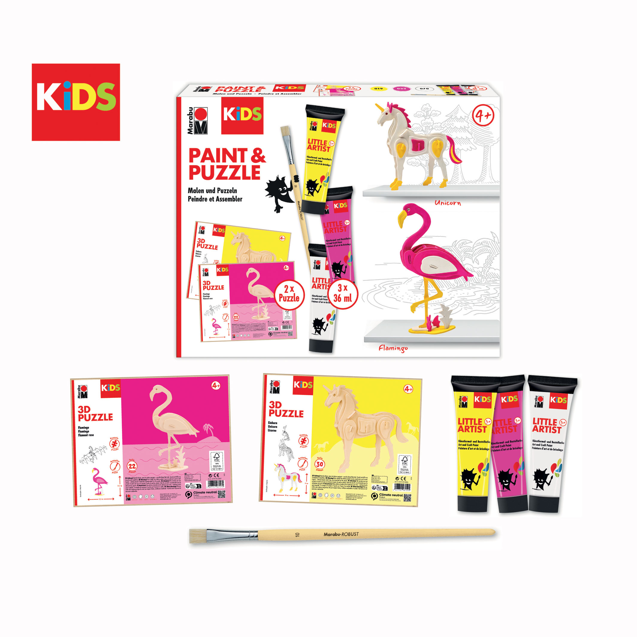 Marabu KiDS Little Artist Set Flamingo & Einhorn