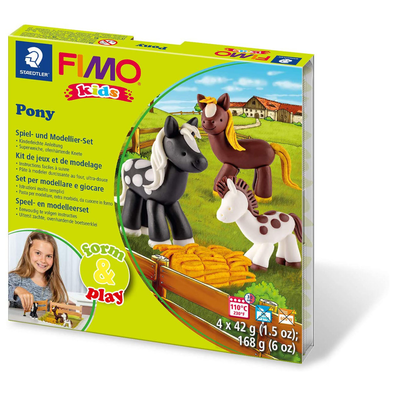 FIMO kids Modellier-Set Form & Play "Pony", Level 2