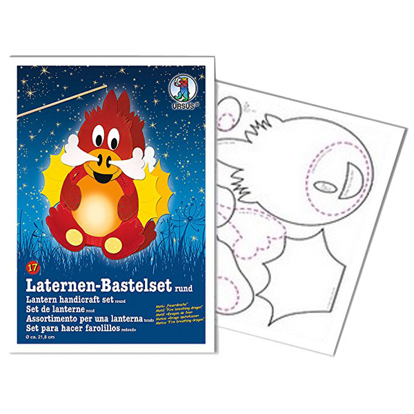 URSUS Laternen-Bastelset "Feuerdrache"