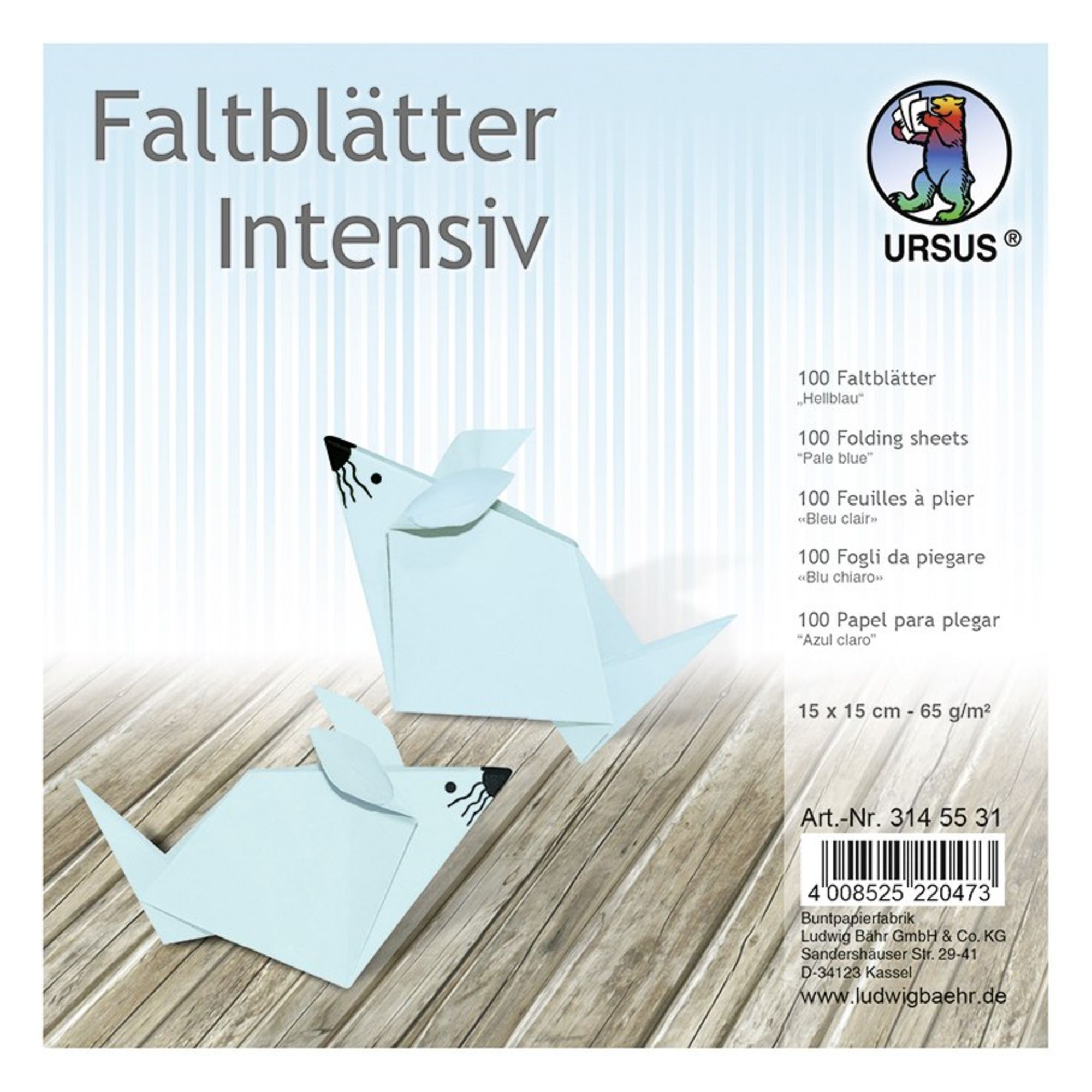 URSUS Faltbl�tter Intensiv Universal 15x15cm 100 Blatt H...