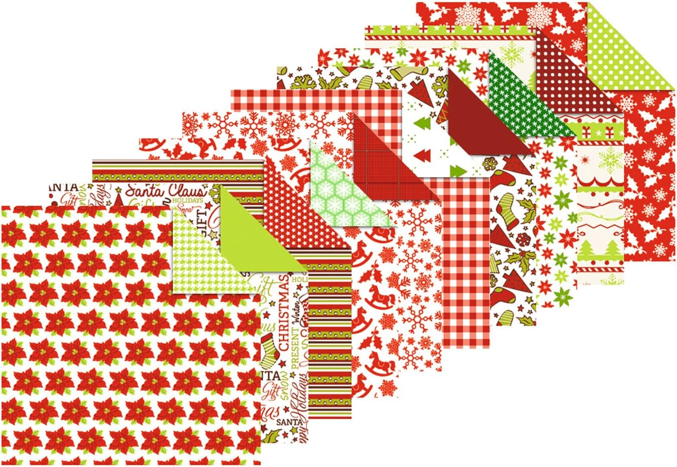 URSUS Faltbl�tter Christmas 80 g/m� 15x15cm