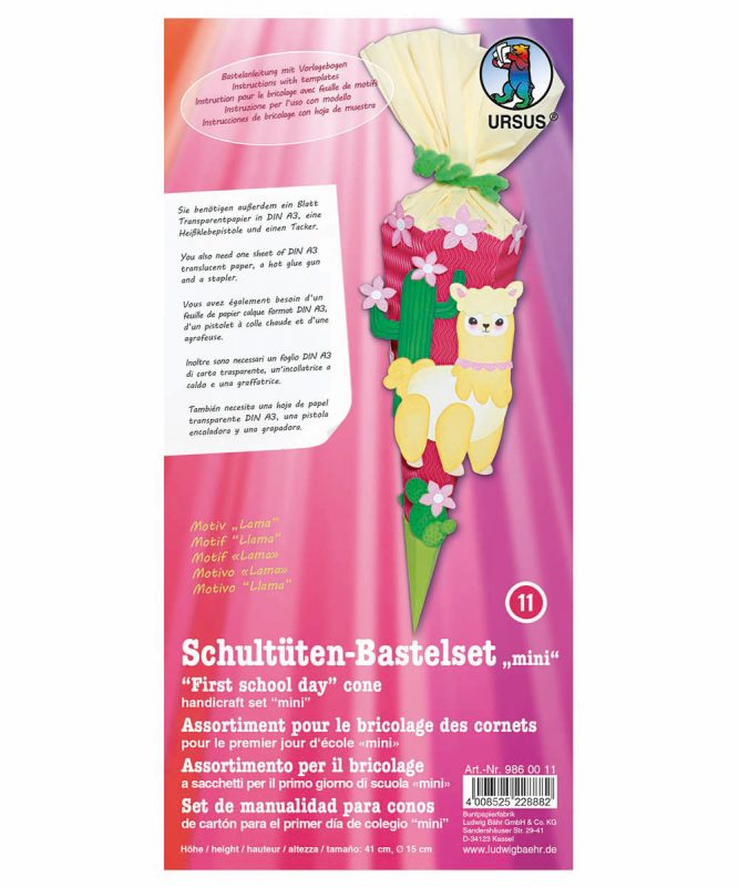 URSUS Schult�ten-Bastelset Mini "LAMA" 41cm