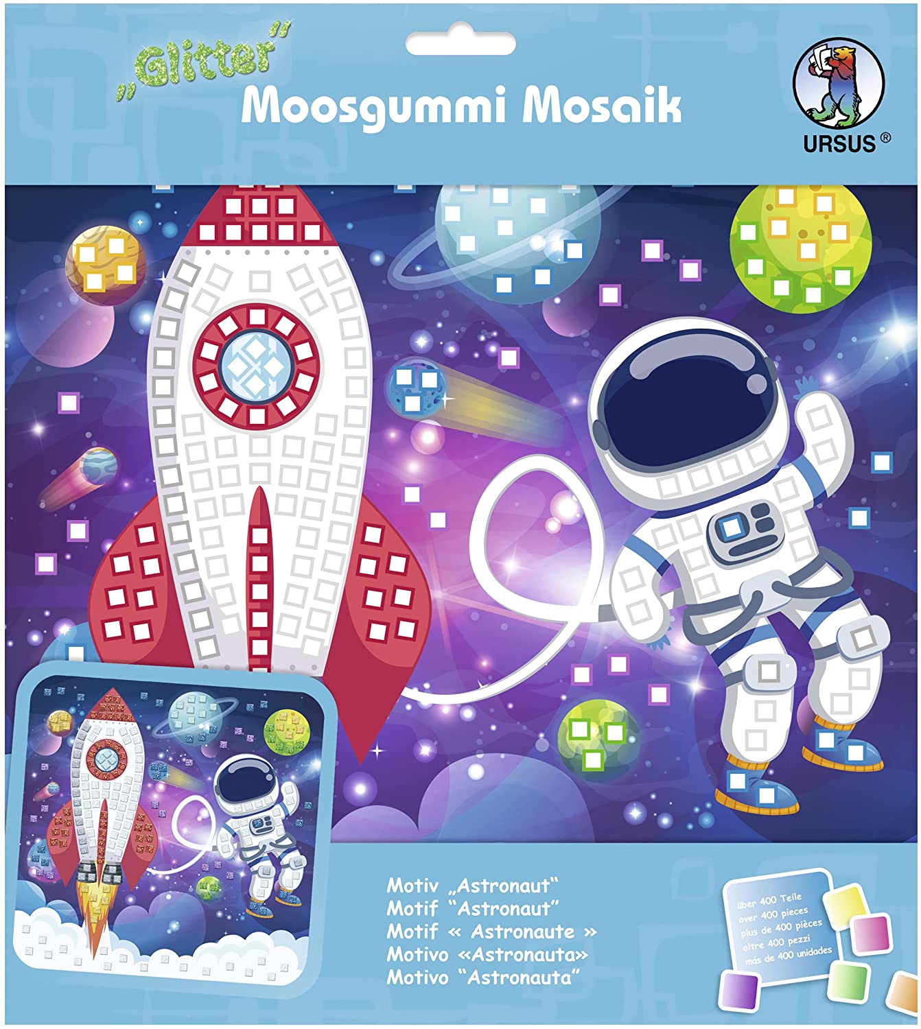 Ursus MOOSGUMMI MOSAIK "GLITTER ASTRONAUT"