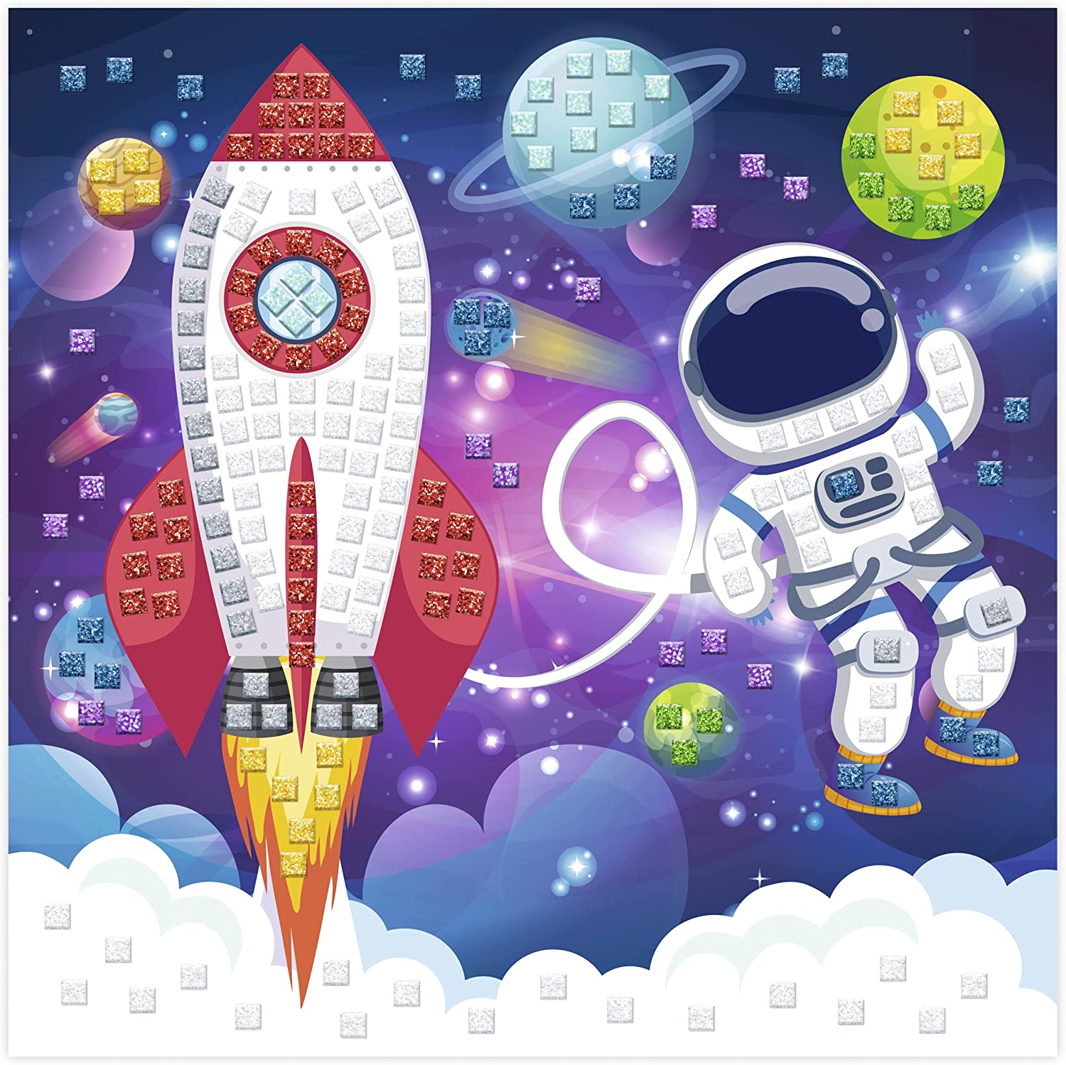 Ursus MOOSGUMMI MOSAIK "GLITTER ASTRONAUT"