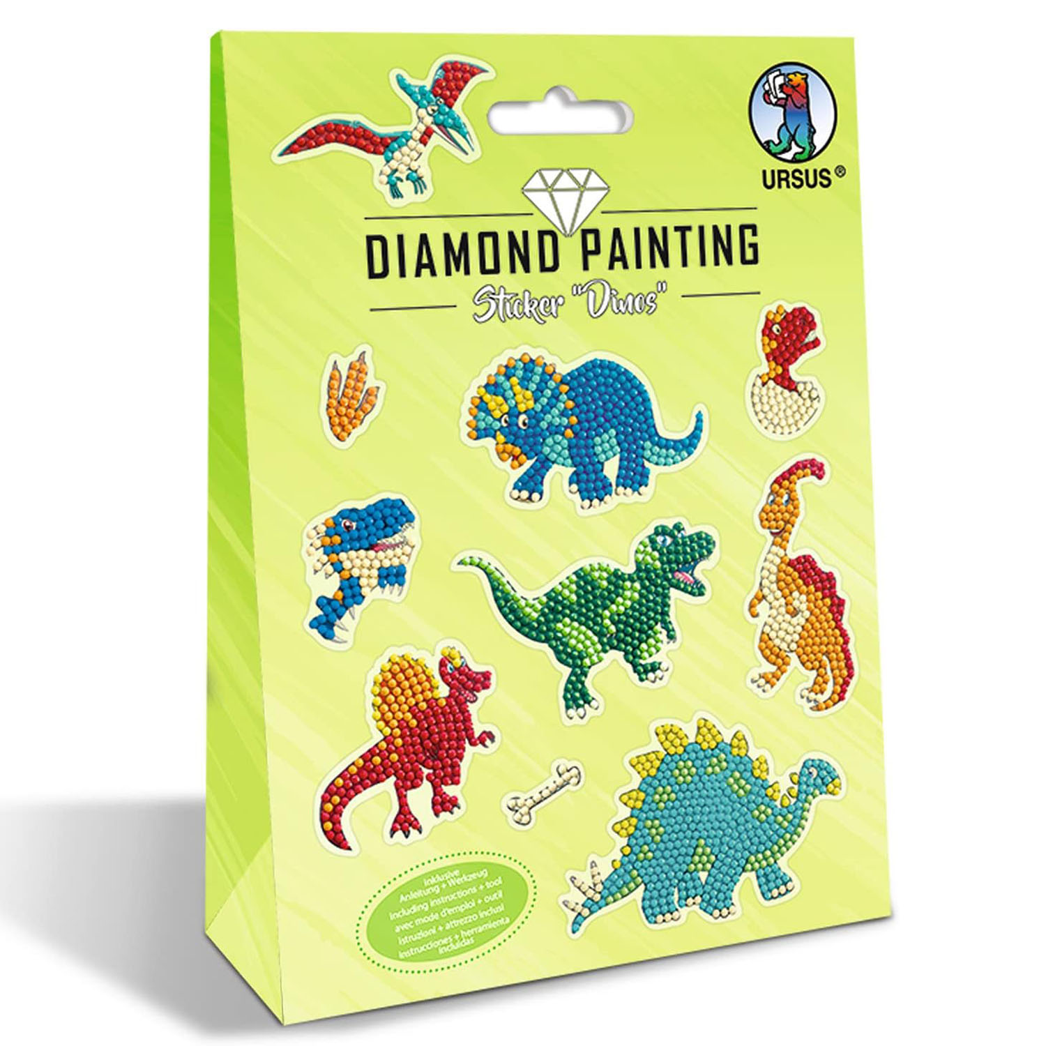 URSUS Diamond Painting STICKER DINOS MOT.09