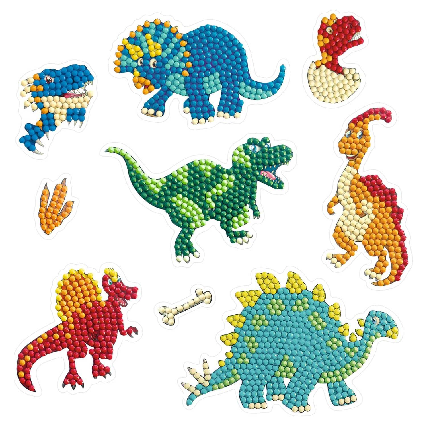 URSUS Diamond Painting STICKER DINOS MOT.09