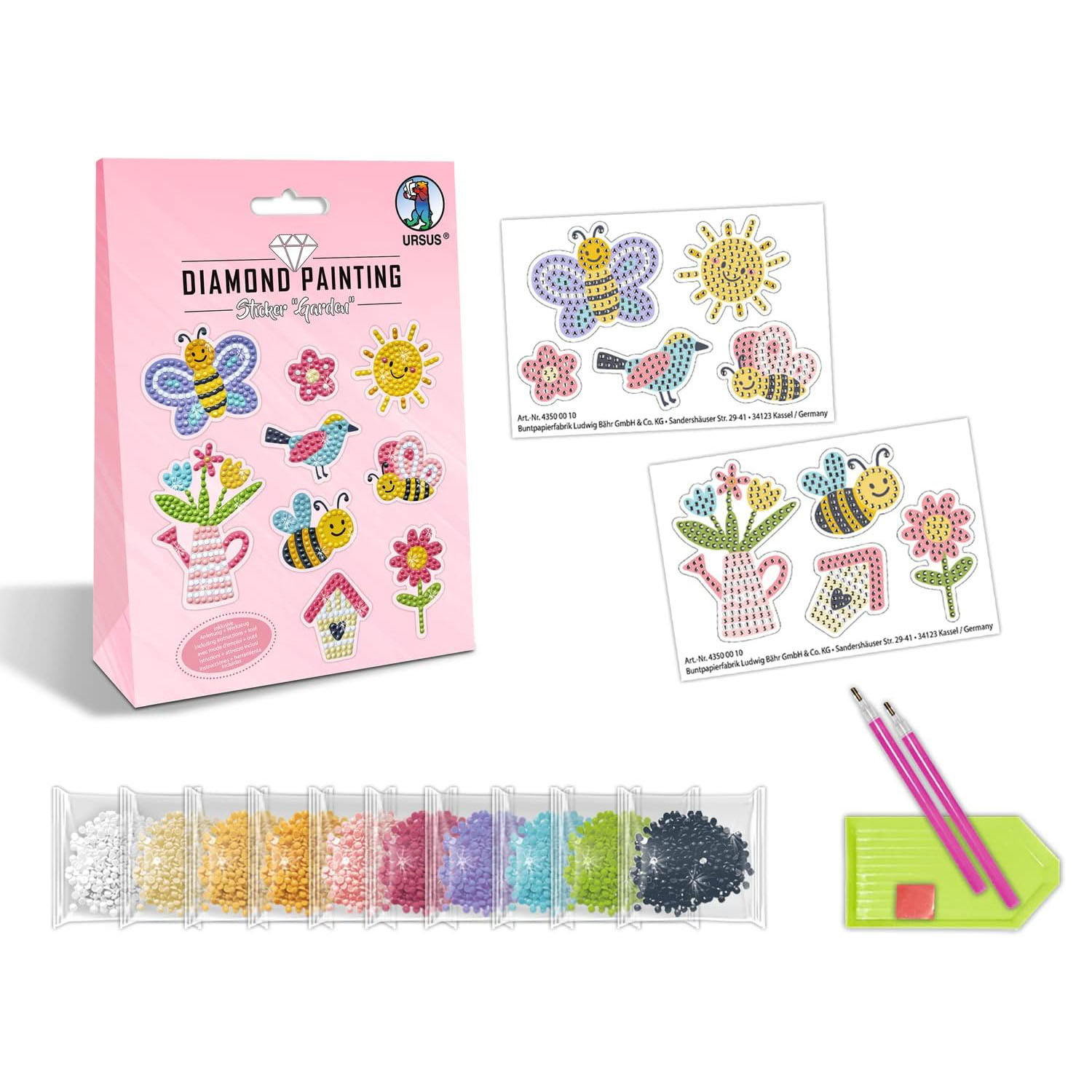 URSUS Diamond Painting STICKER GARDEN MOT.10