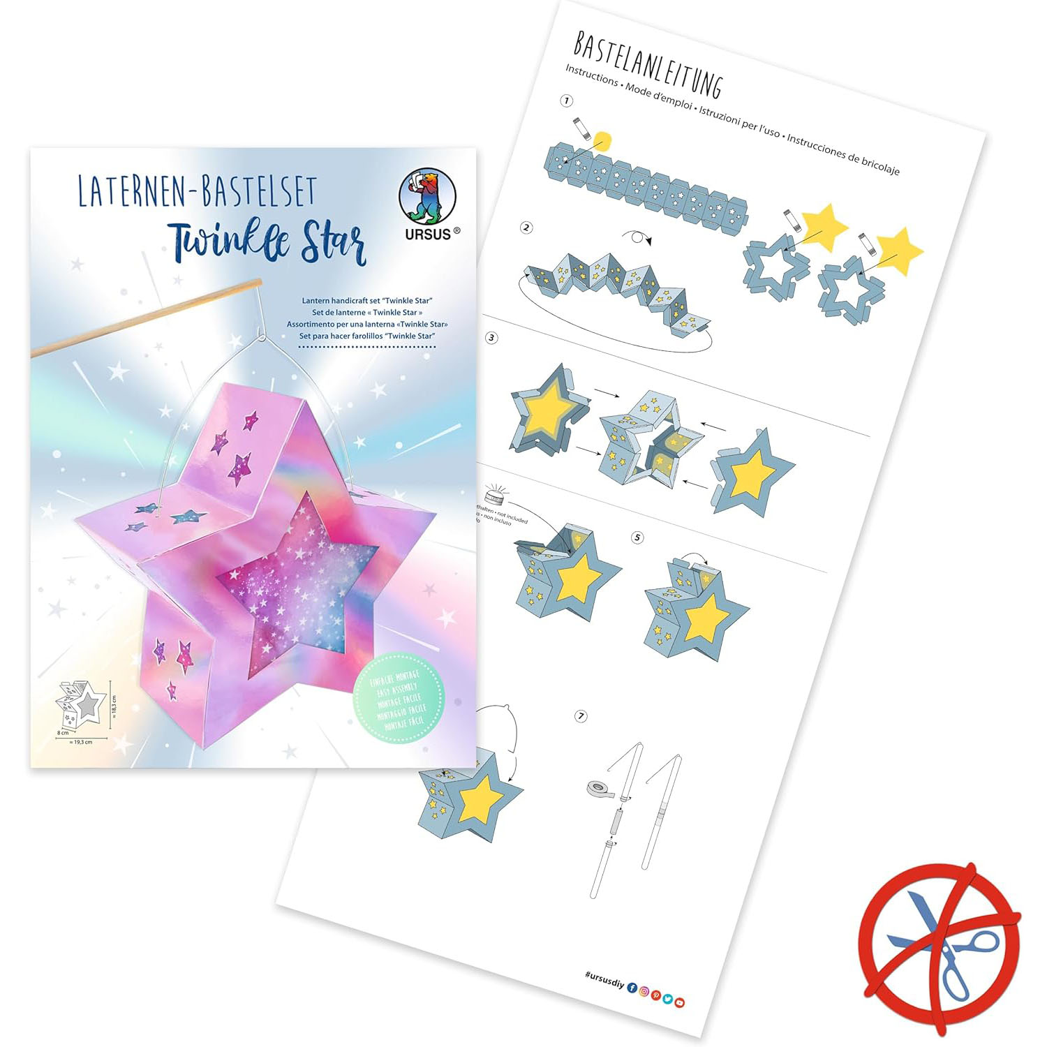 URSUS "TWINKLE STAR" Metallic Pink Irisierend
