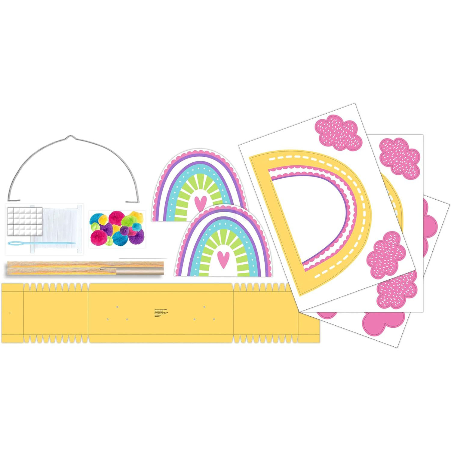 URSUS Laternen-Bastelset "Cute Rainbow" sch�ner Regenbogen