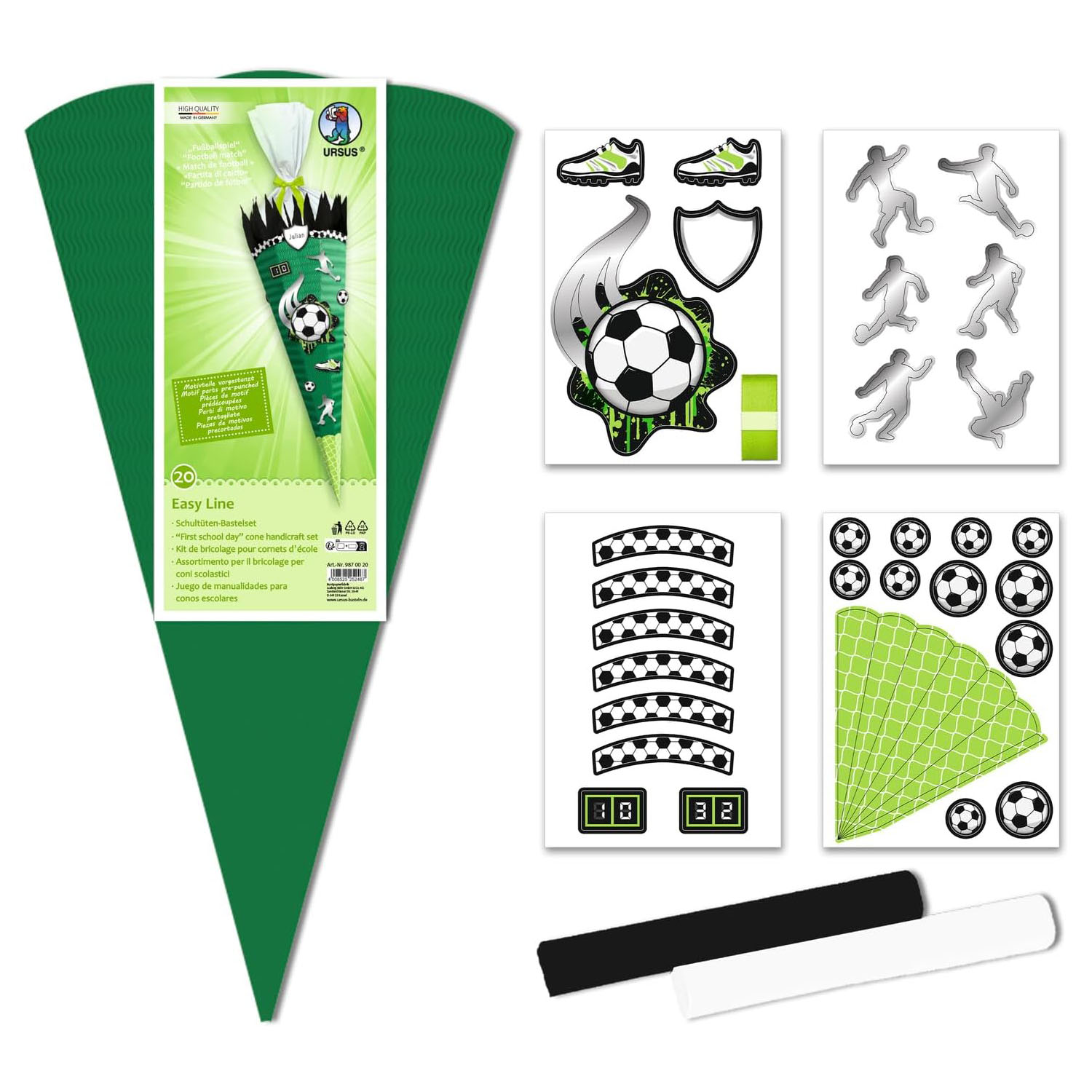 Ursus Schult�ten Bastelset EASY LINE "FU�BALLSPIEL" 68cm