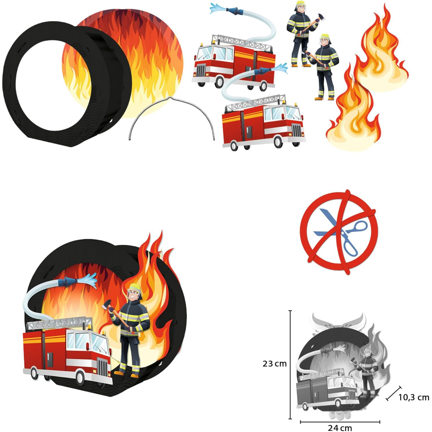 URSUS Laternen Bastelset EASY LINE 16 FEUERWEHR