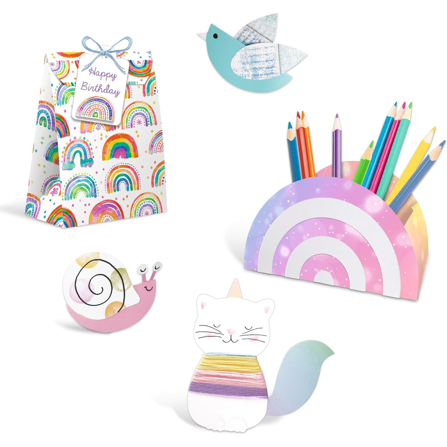 Ursus PAPIER-BASTELSET "CUTE RAINBOW"