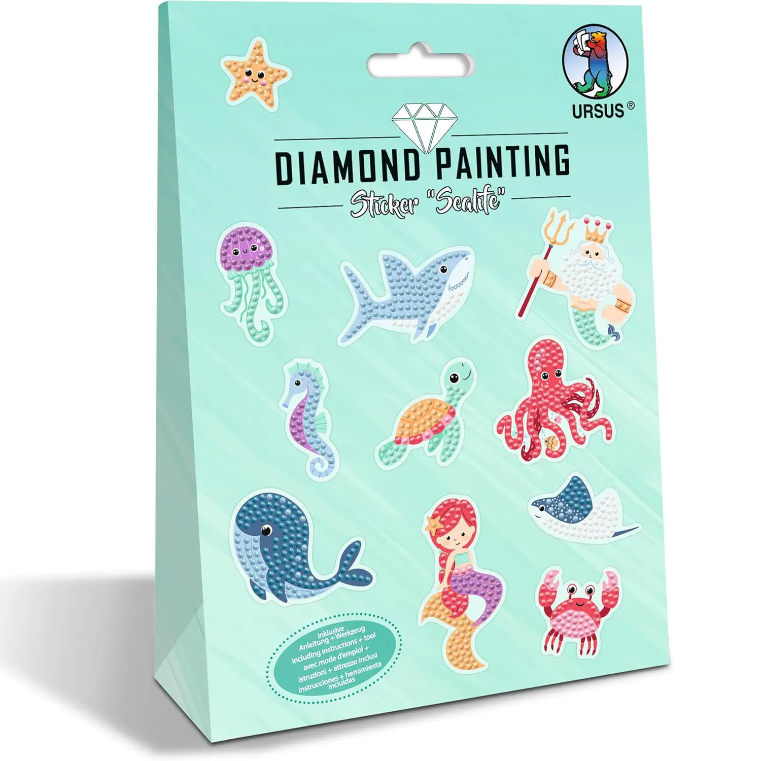 URSUS Diamond Painting STICKER SEALIFE MOT.12