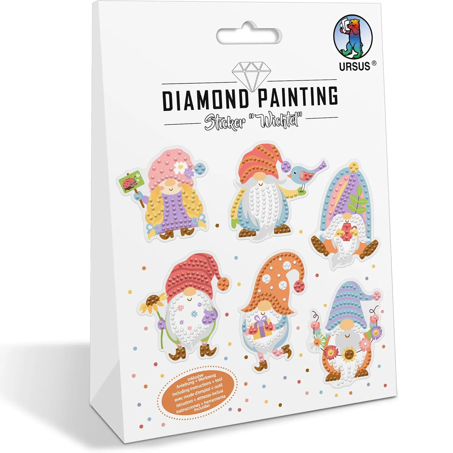 URSUS Diamond Painting STICKER WICHTEL MOT.04