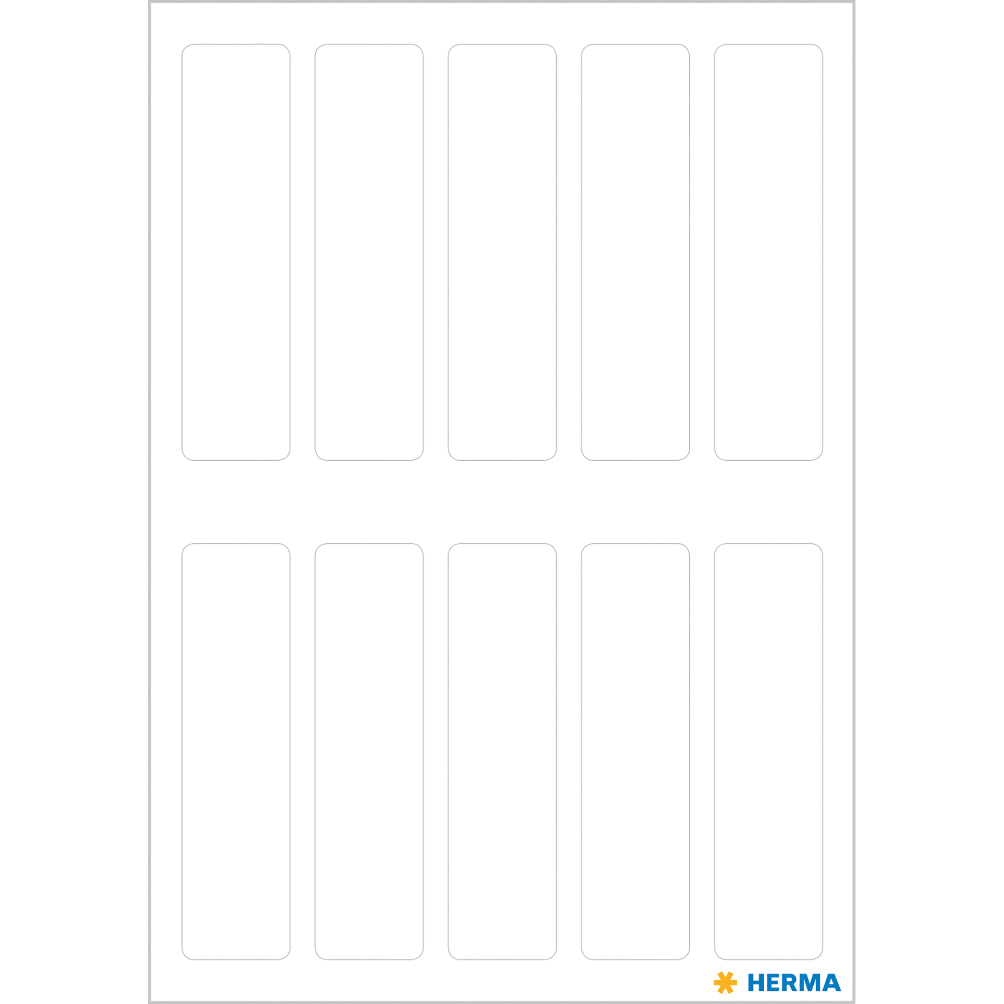 HERMA 3737 Vielzweck-Etiketten, 13 x 50 mm, wei� (70 Eti...