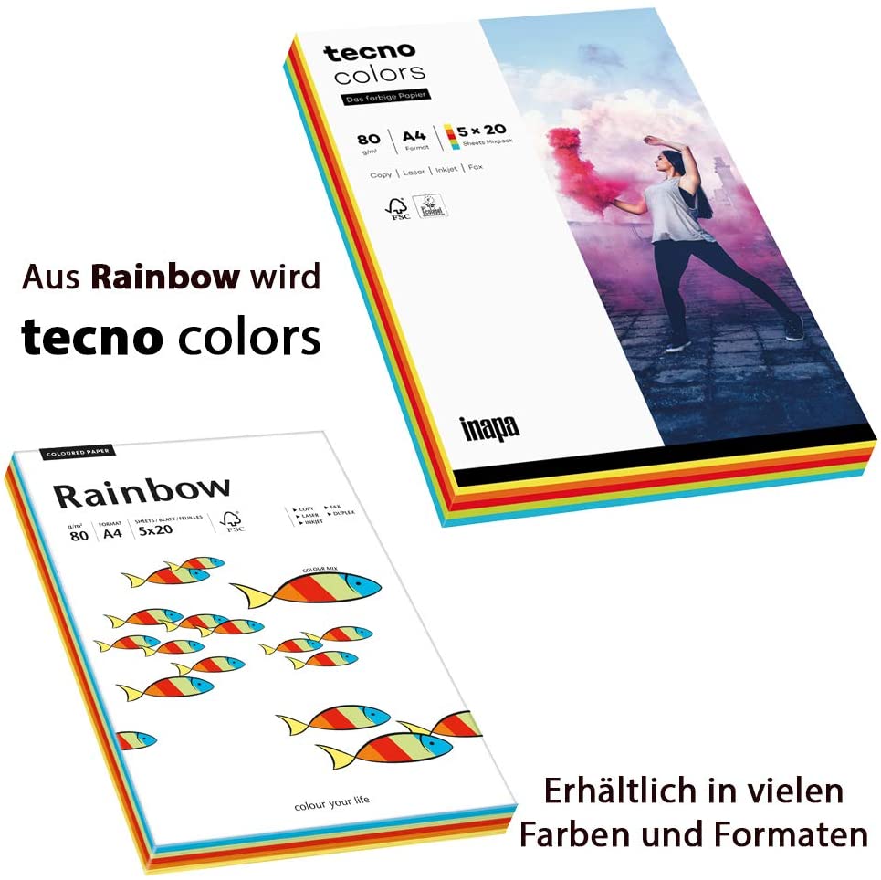 Inapa Multifunktionspapier colors, A4, Intensivfarben