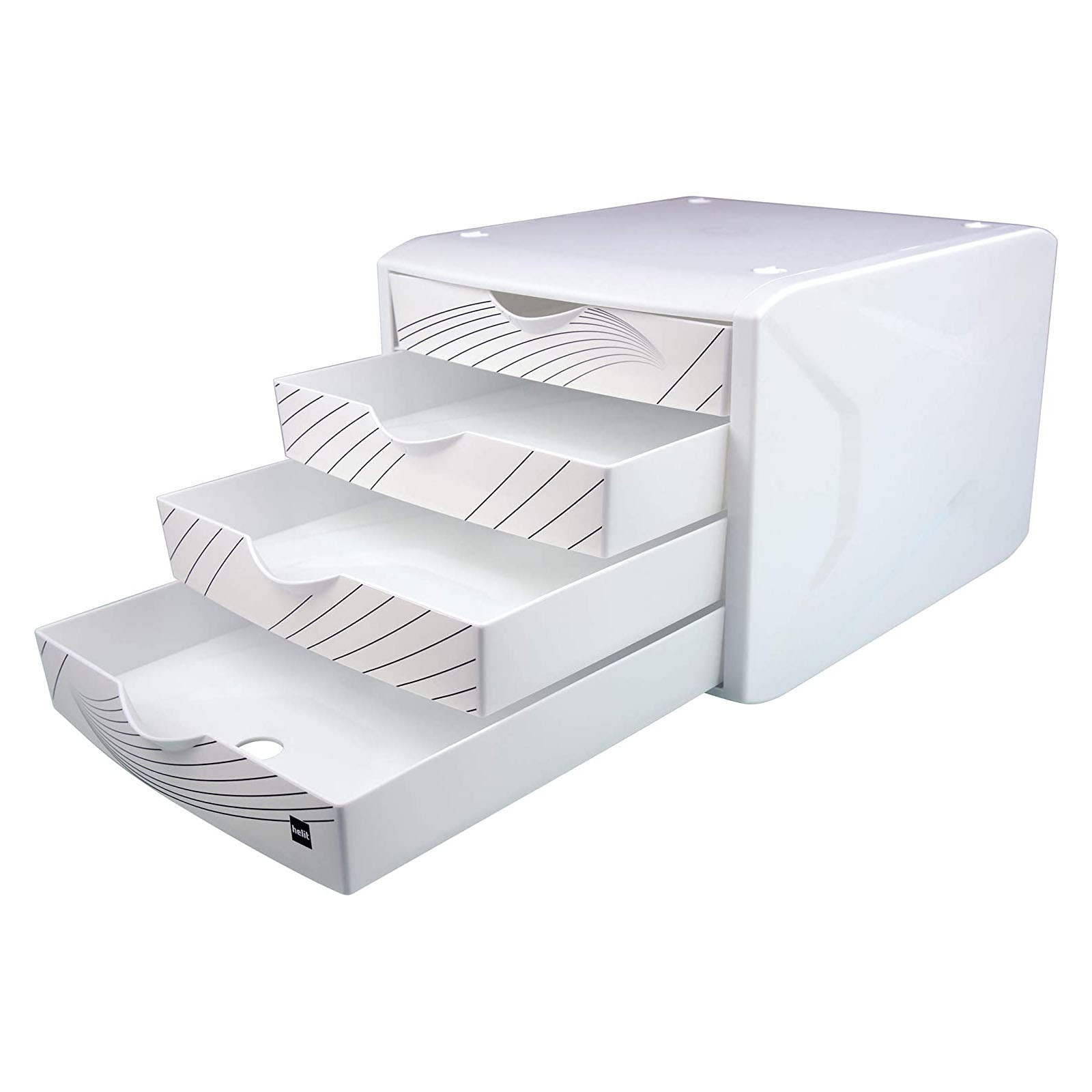 helit Schubladenbox "the chameleon", Dekor white queen