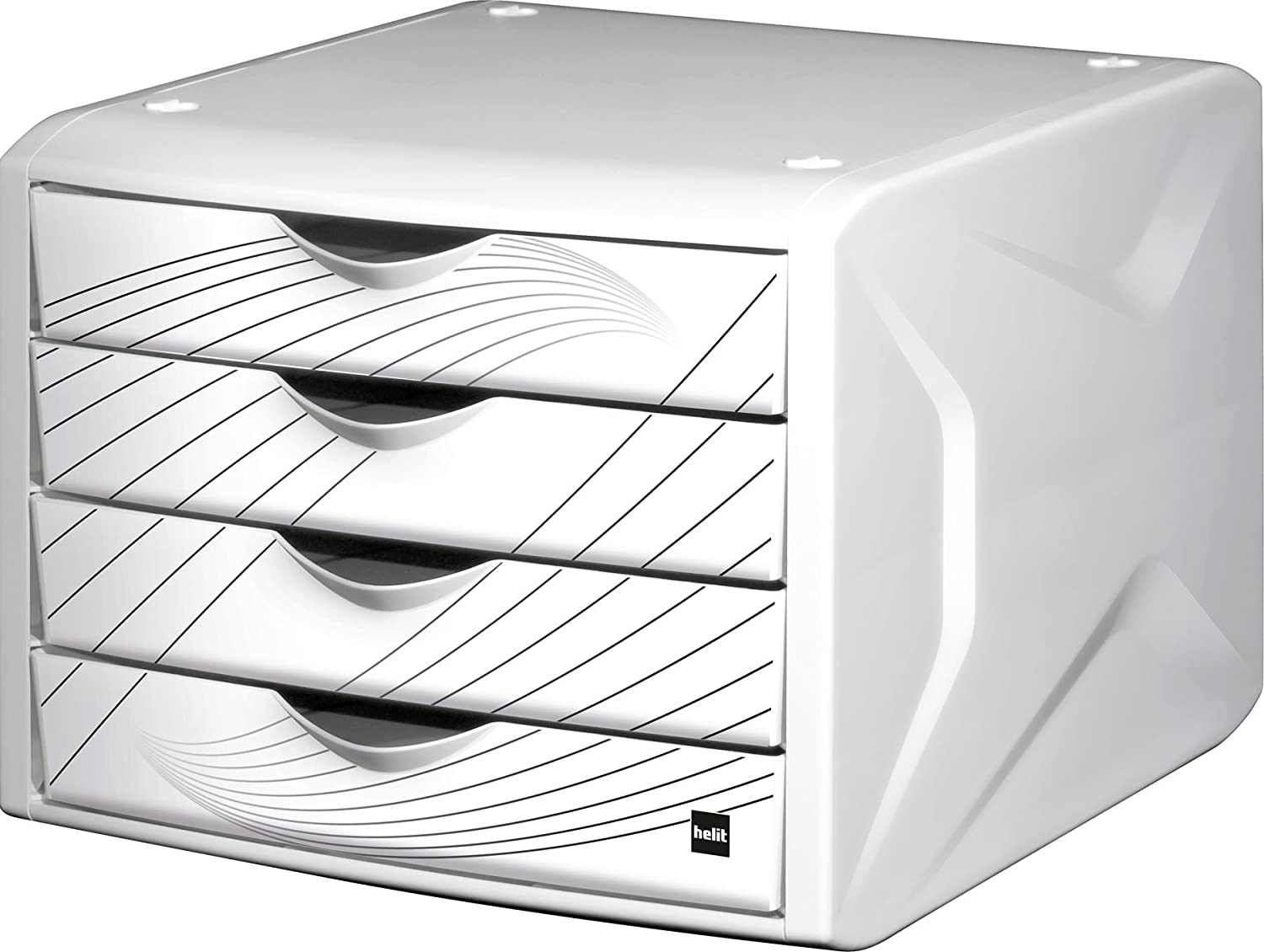 helit Schubladenbox "the chameleon", Dekor white queen