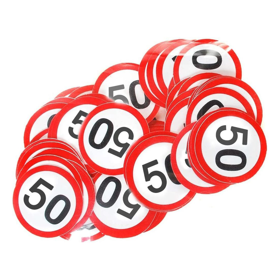 Konfetti Papier 14gr Verkehrsschild Zahl 50