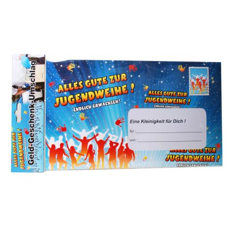 Umschlag f�r Geldgeschenk Zur Jugendweihe 30x18cm