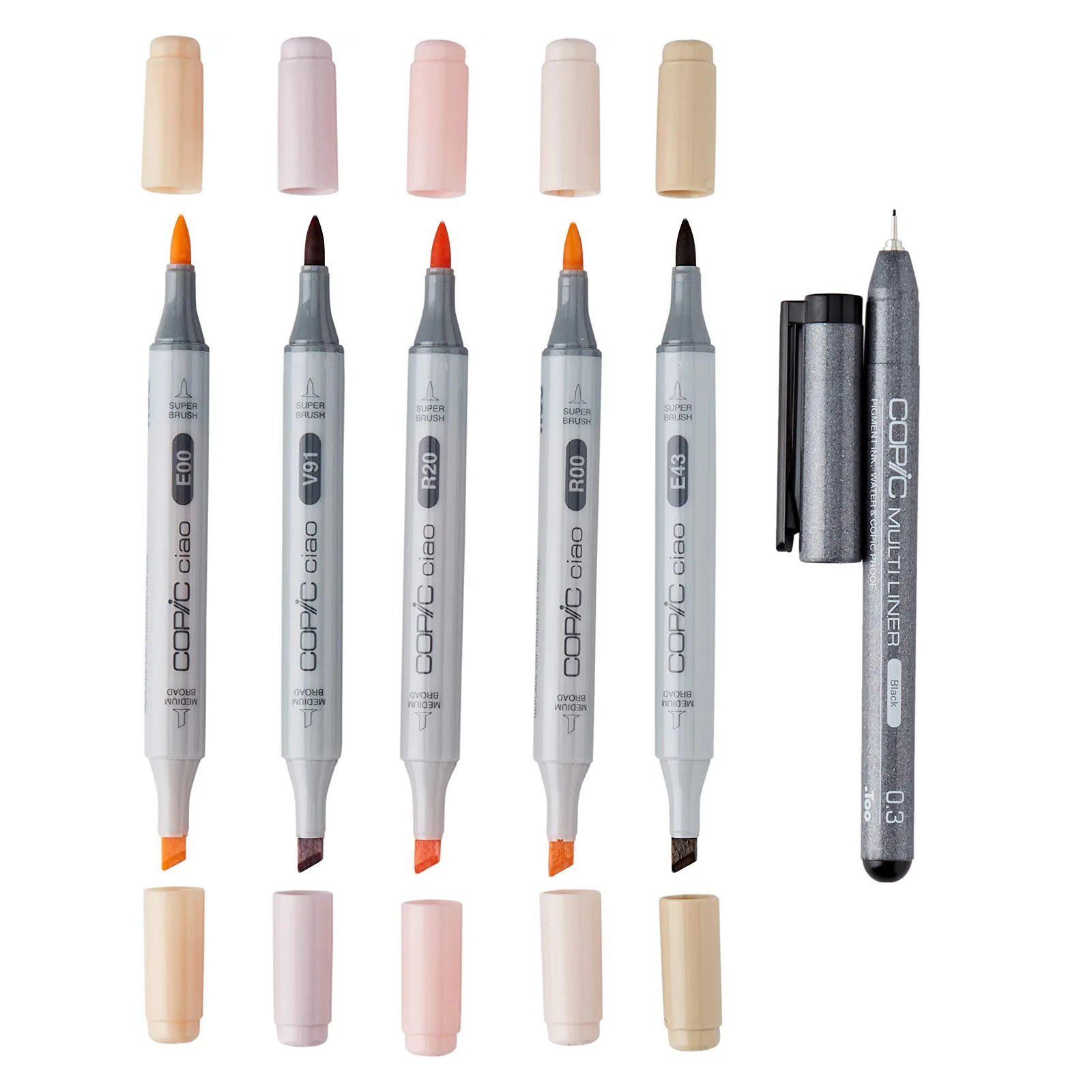 COPIC Hobbymarker ciao 5+1 Set, Hautfarben