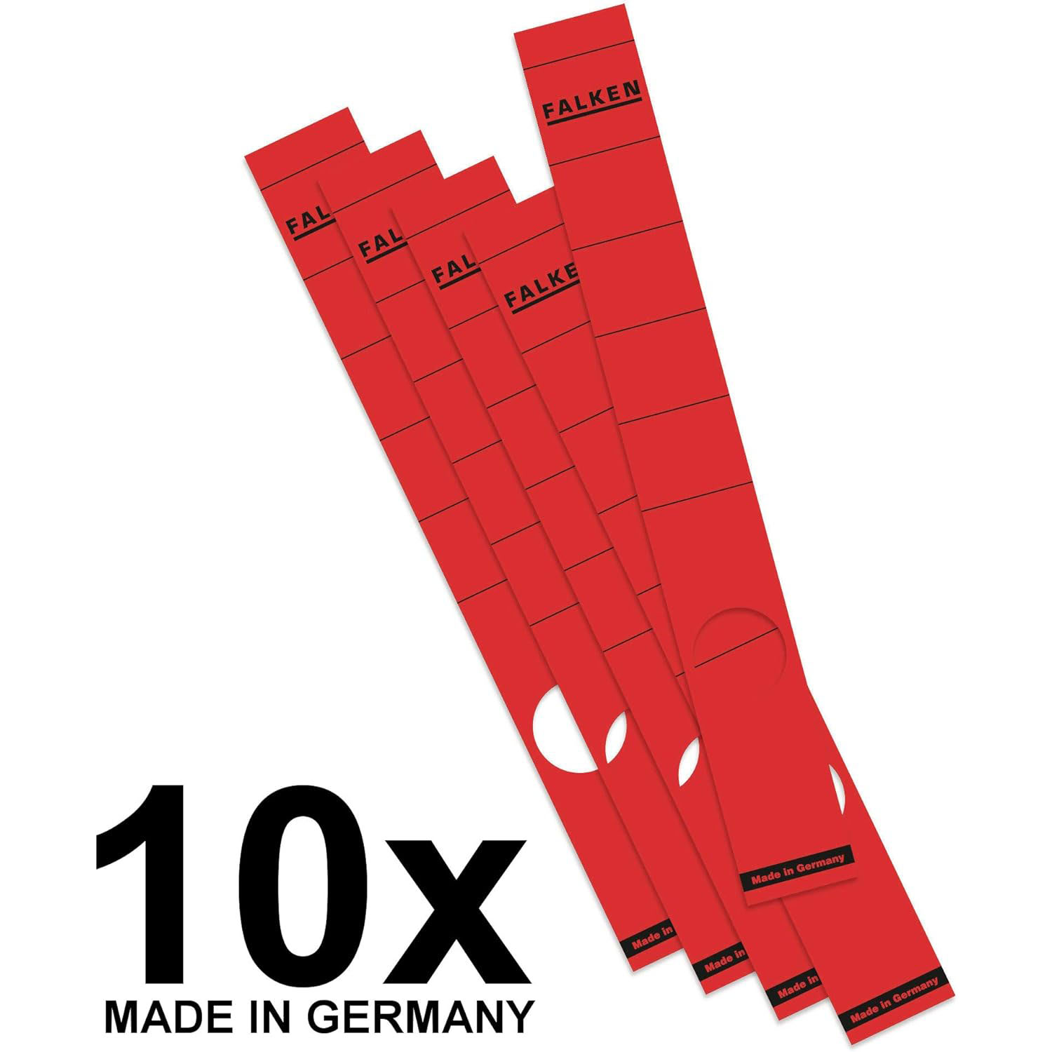 R�ckenschild sk 10er 36x290mm lang schmal rot
