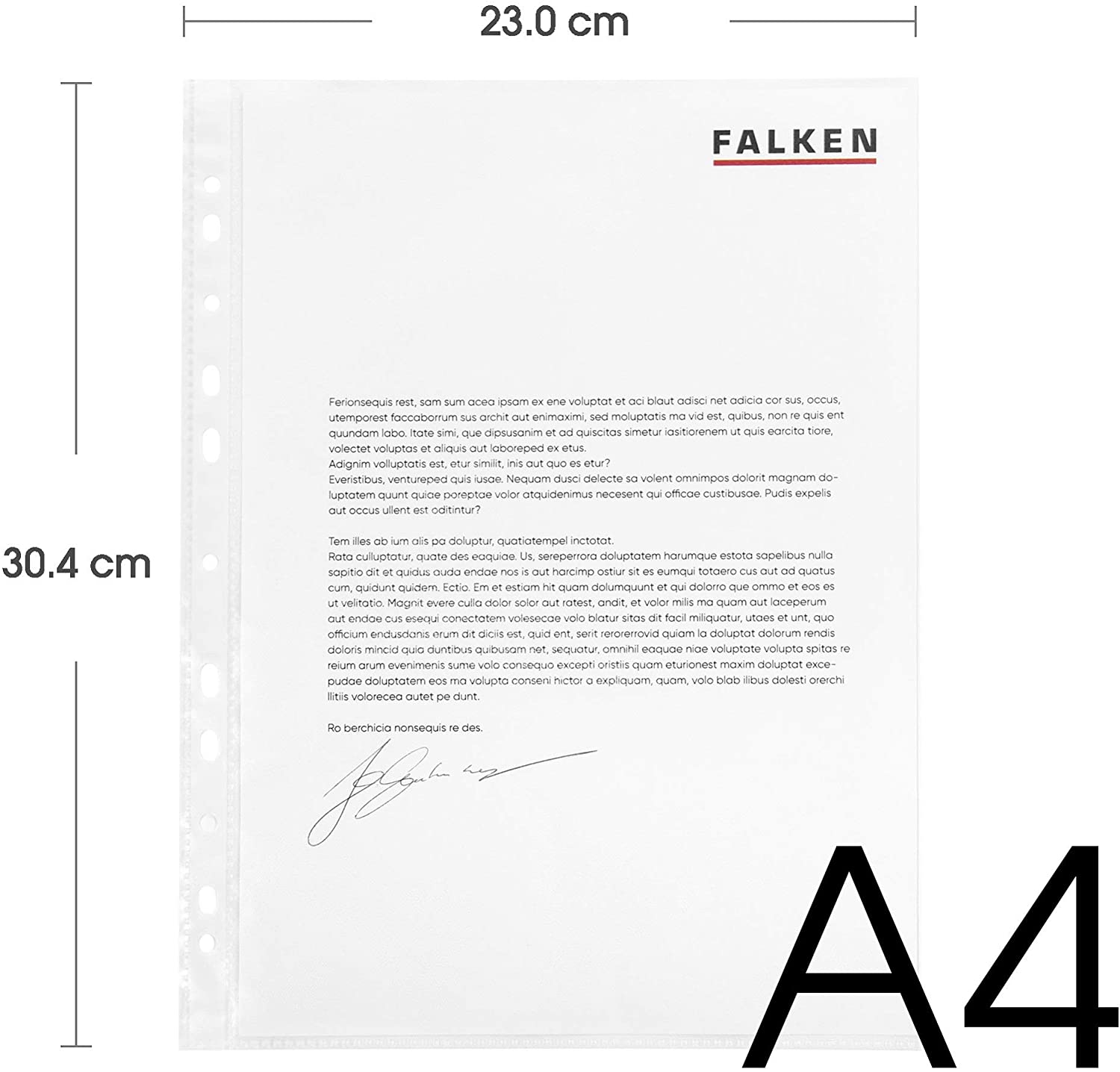 FALKEN Prospekth�lle PP A4 100er Beutel genarbt