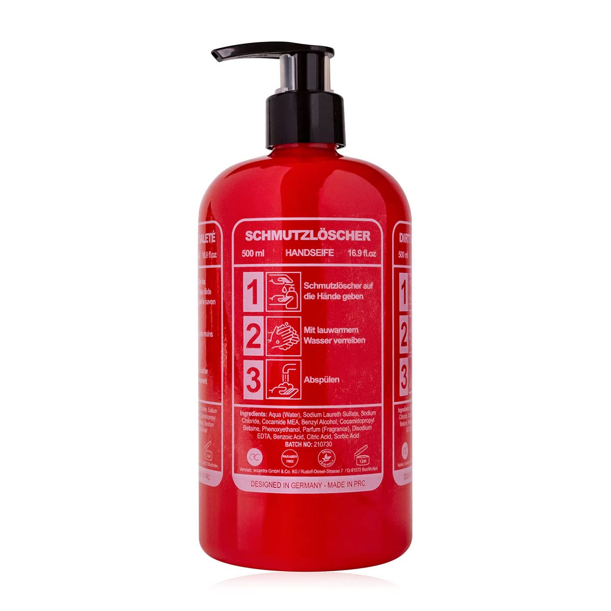 Handseife SCHMUTZL�SCHER in Pumpspender in Feuerl�scher-...