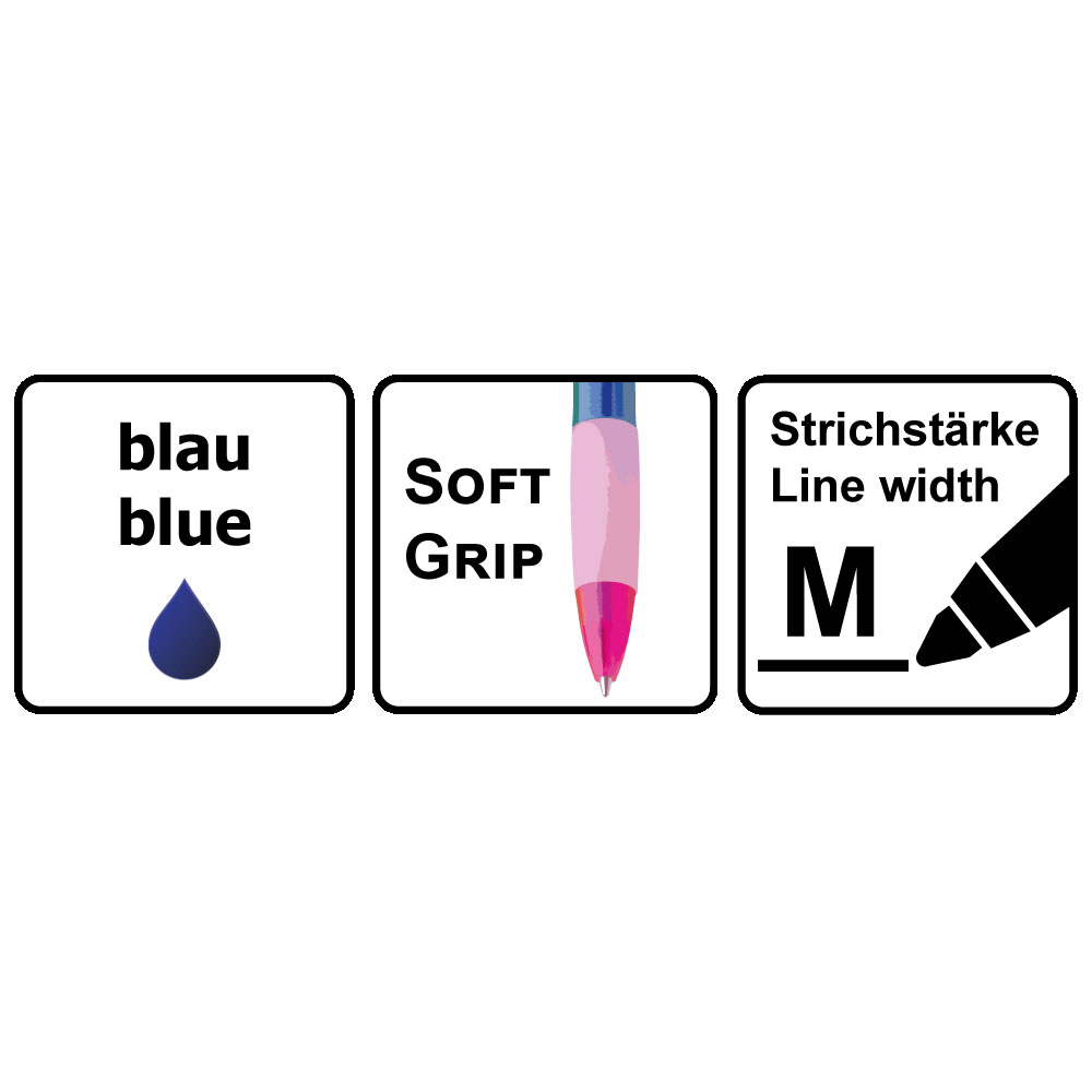 Kugelschreiber "Color Star" 4er Packung