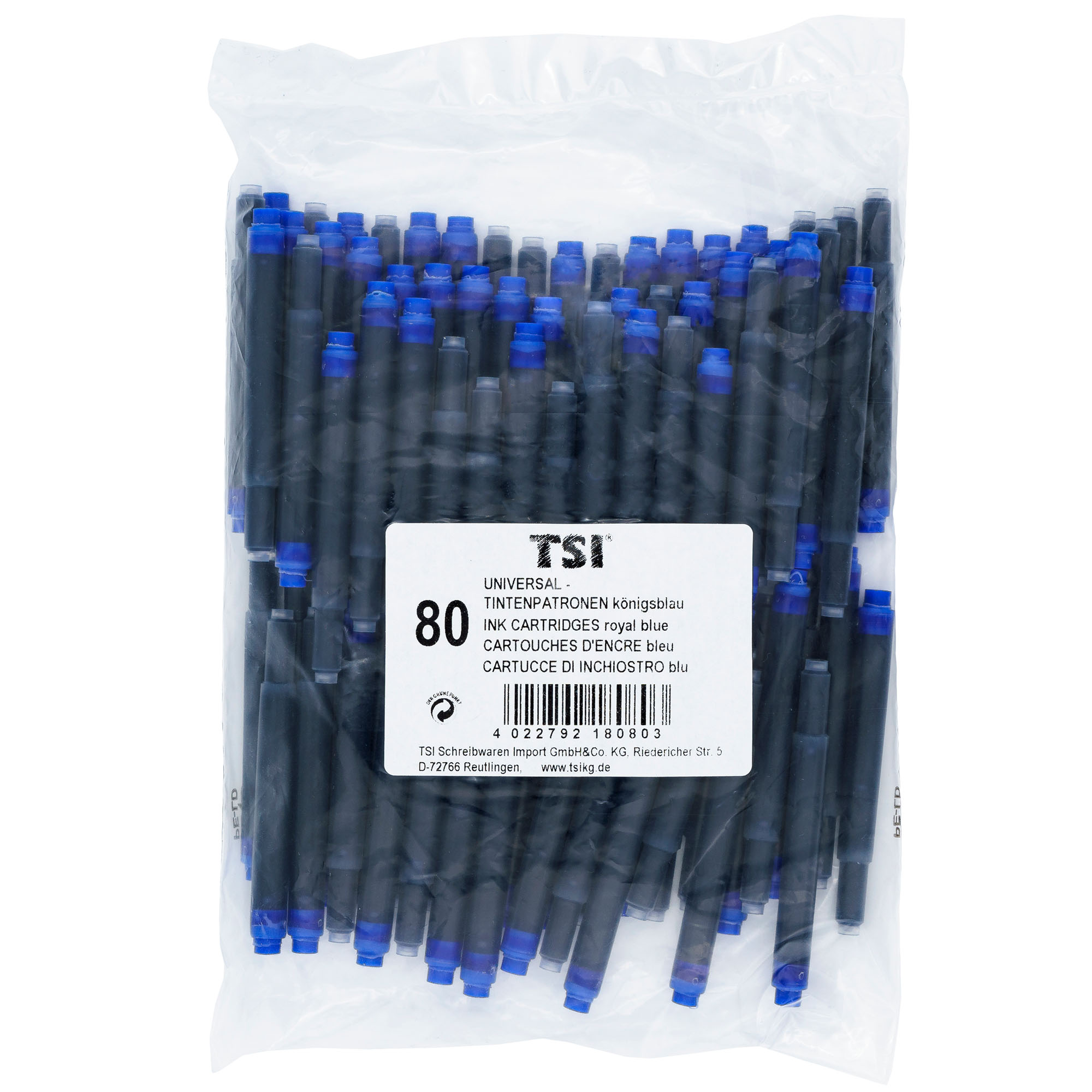 Tintenpatronen Universal 80er, k�nigsblau f�r F�ller (La...