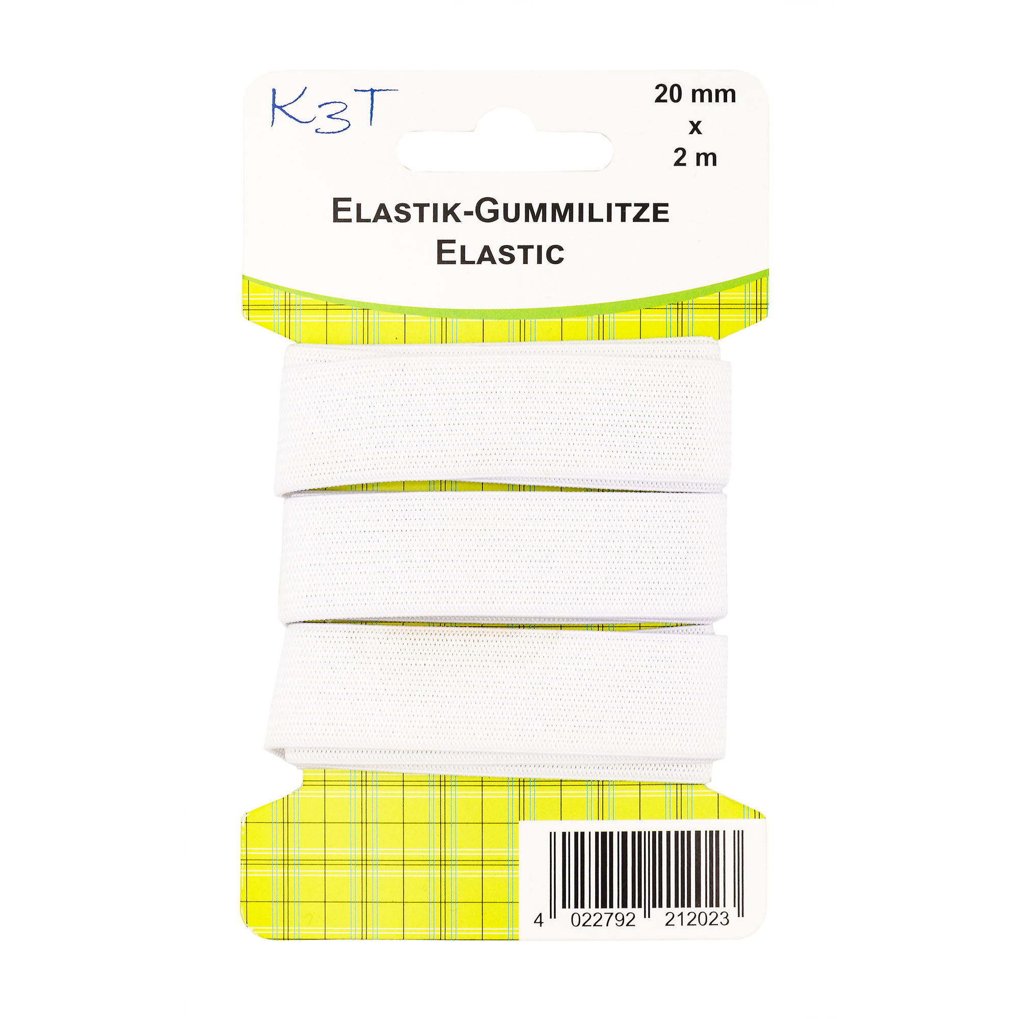 Elastik-Gummilitze, 20mm x 2m, wei�
