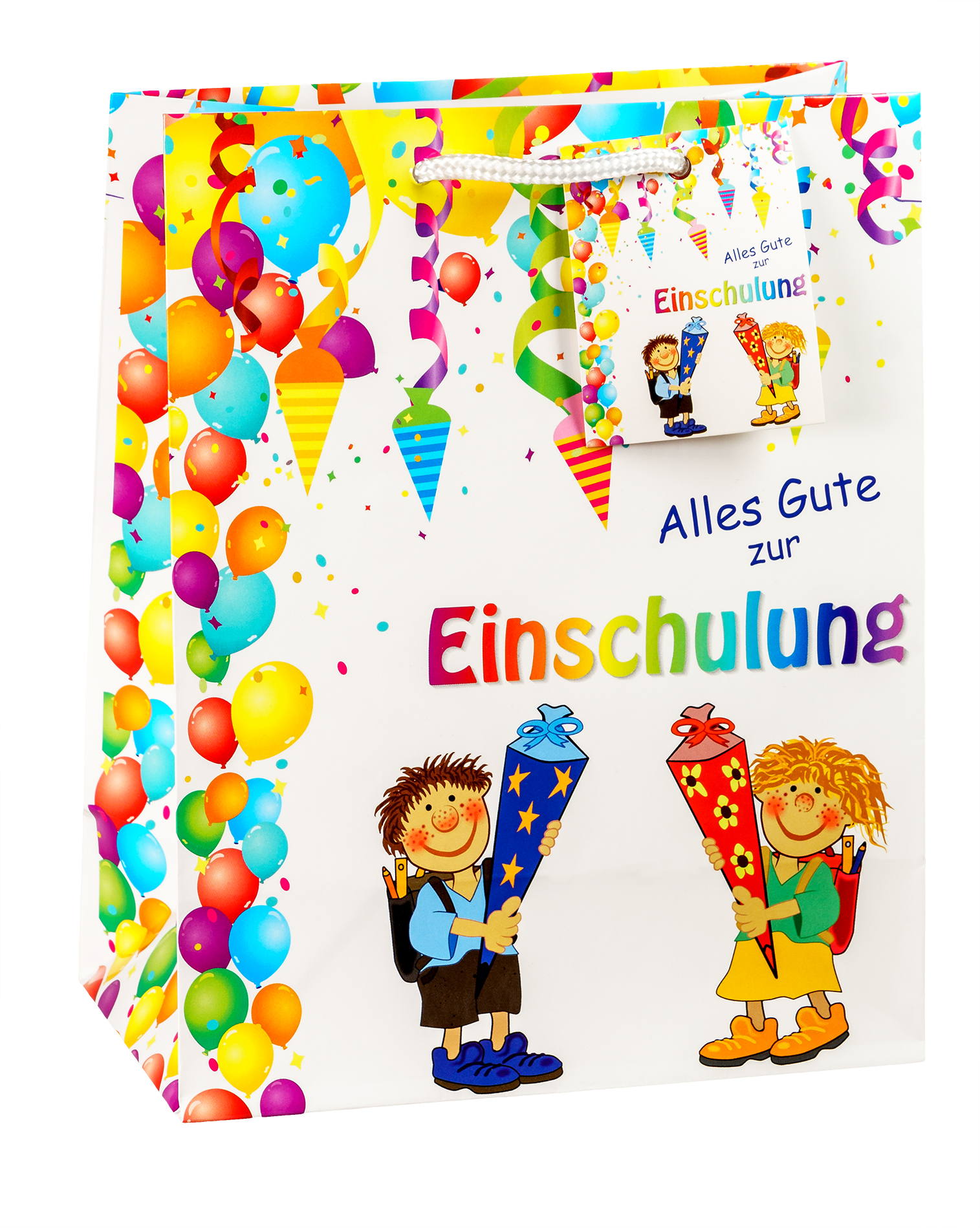Geschenktragetasche Einschulung Mittel