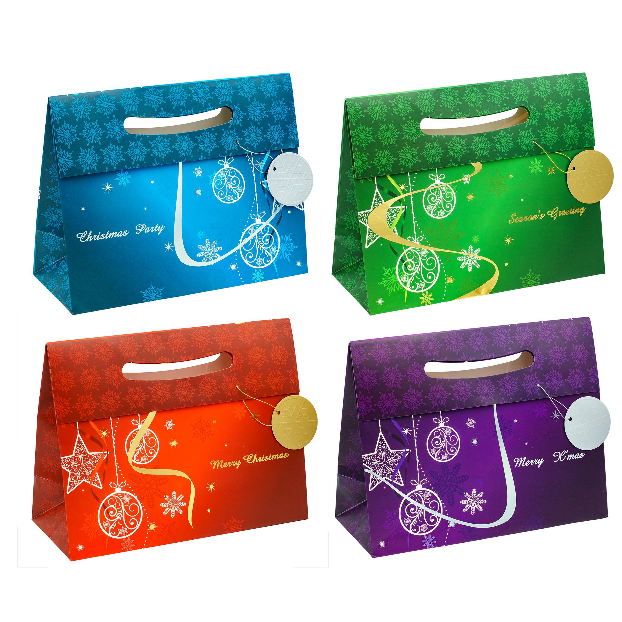 TSI Geschenktragetasche 12er Pack gro� quer Weihnachten ...