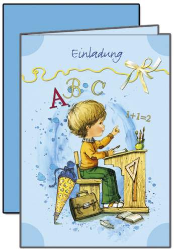 ROTH Einladungskarte "Mein Schulstart", blau