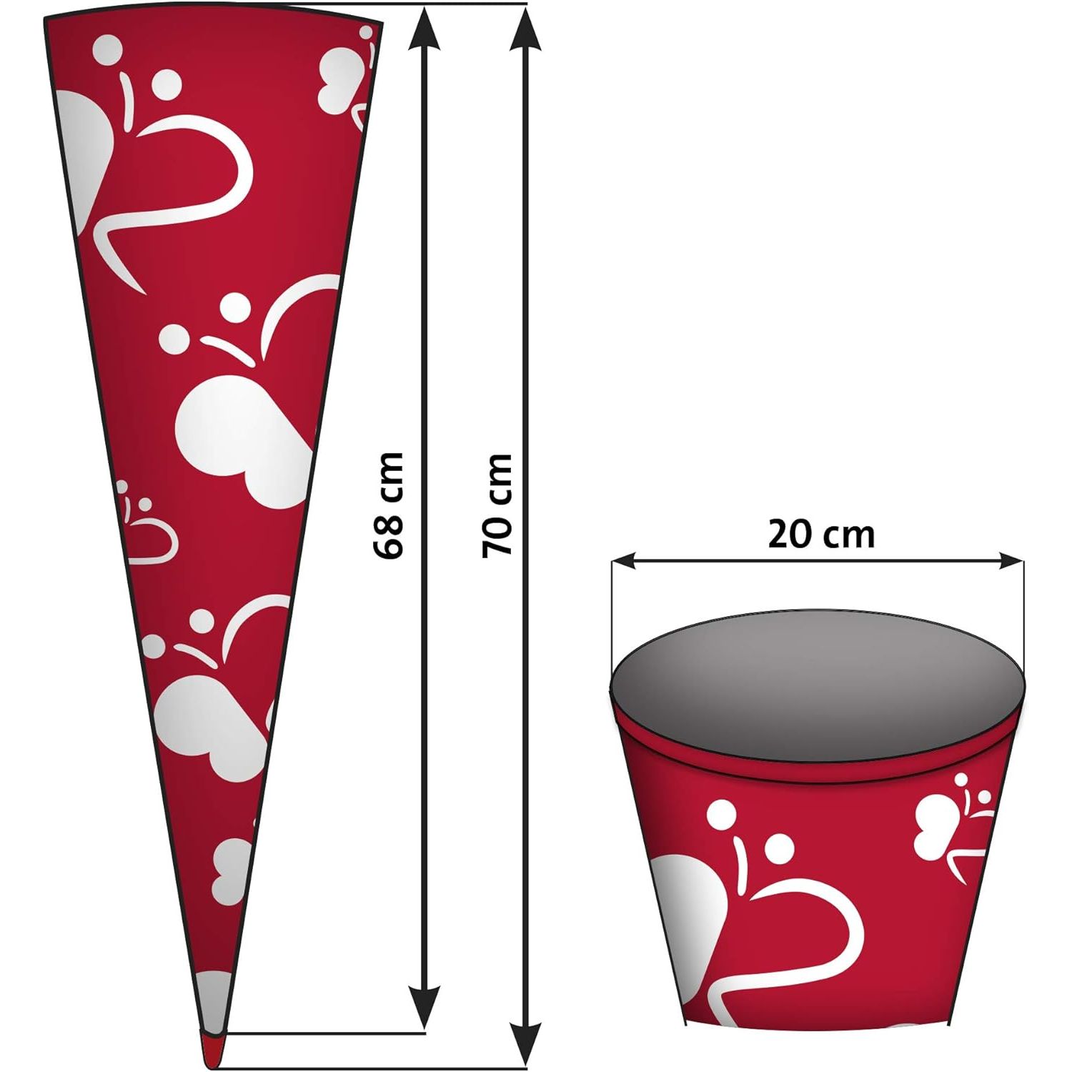ROTH Bastelschult�te mit Verschluss, 700 mm, pink