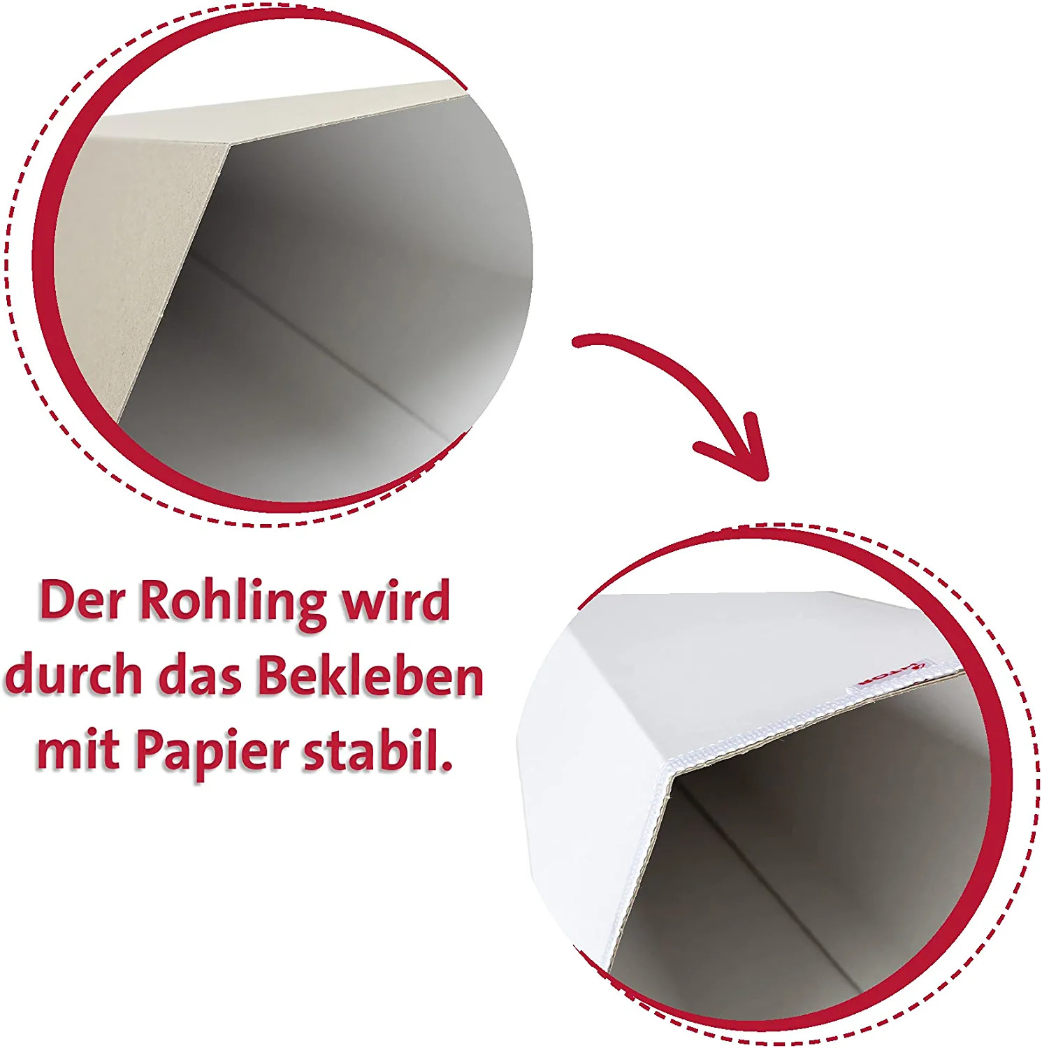 ROTH Schult�ten-Rohling, 6-eckig, 850 mm, grau