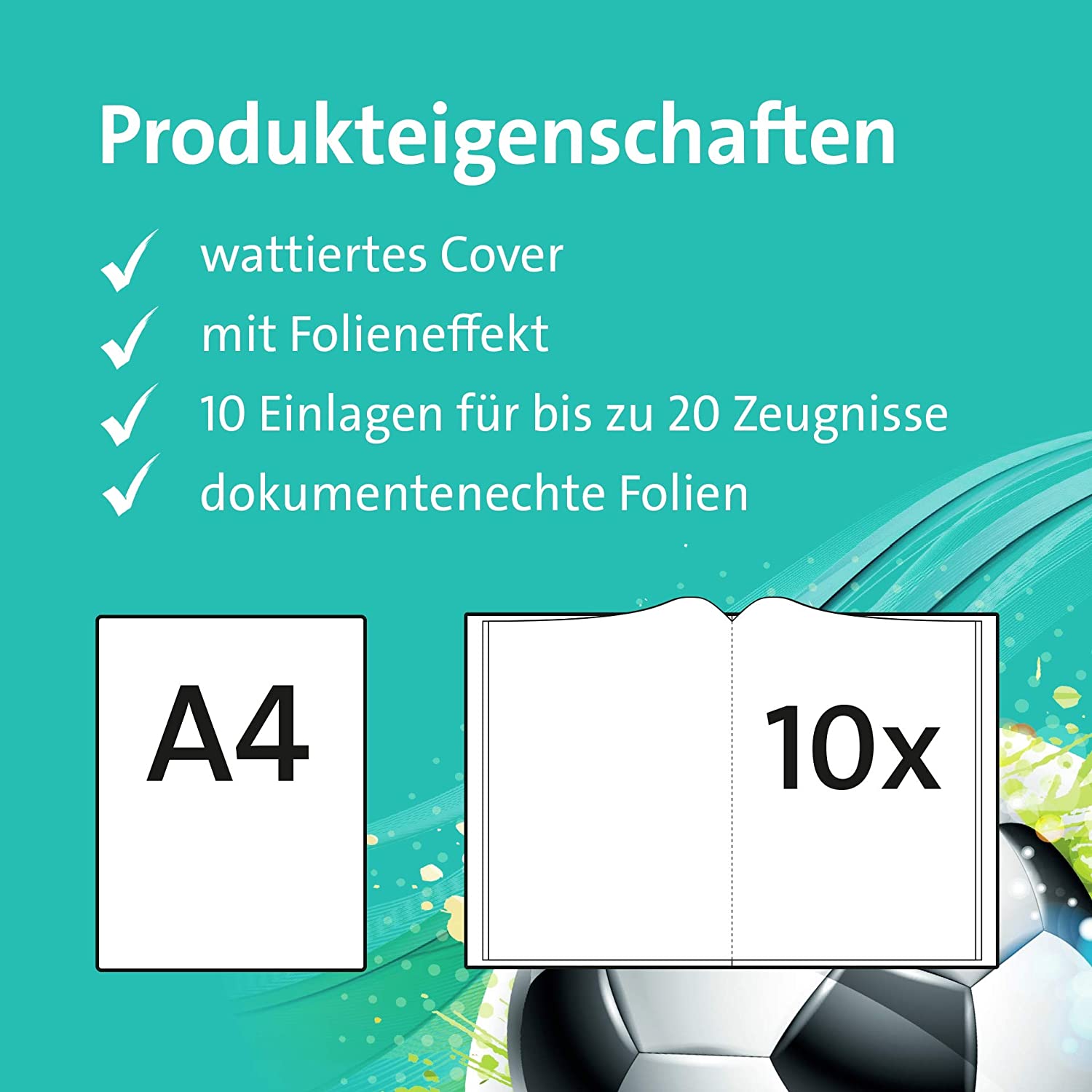 ROTH Zeugnismappe "Fu�ballstar", mit Design und Effekt