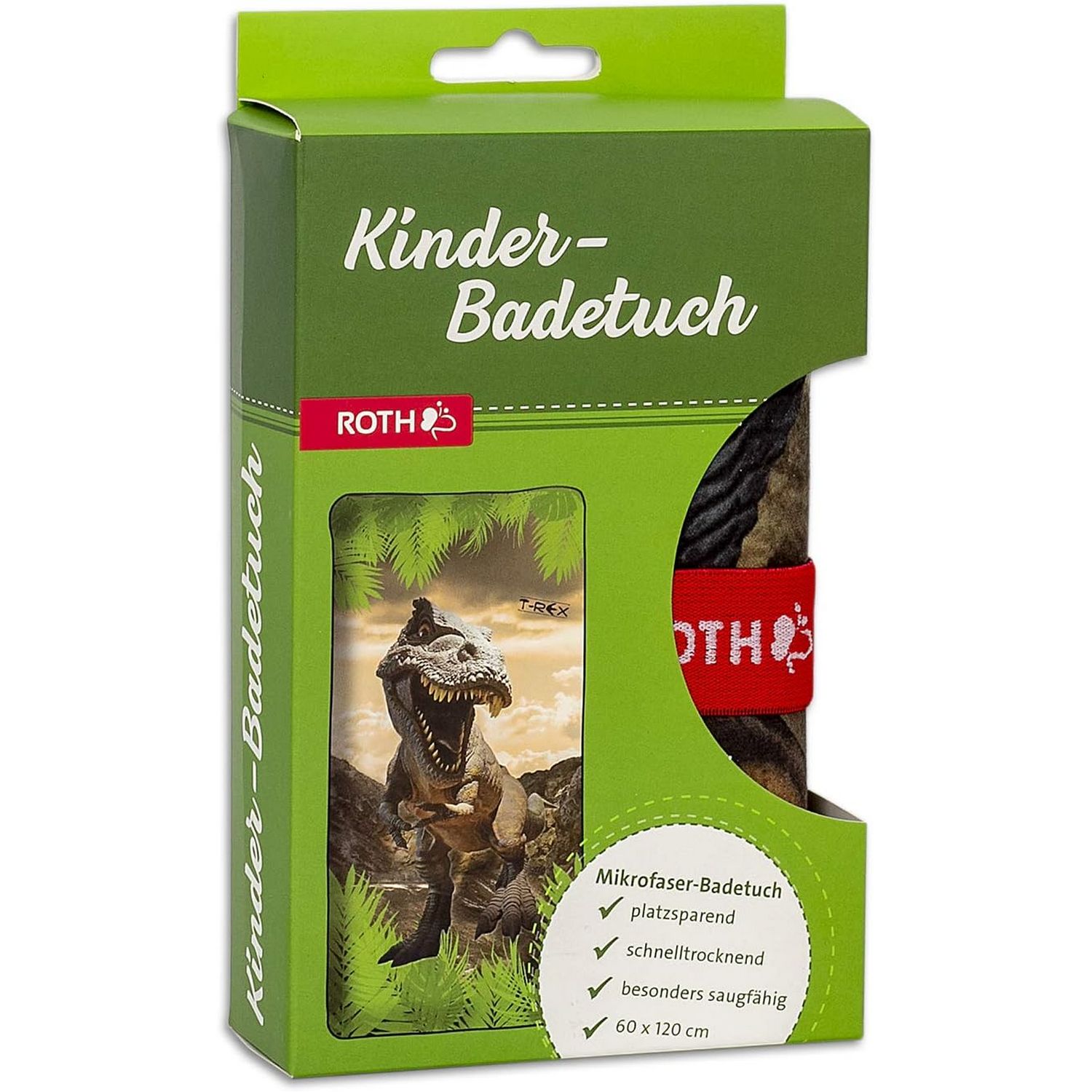 ROTH Kinder-Badetuch "Tyrannosaurus", 600 x 1.200 mm