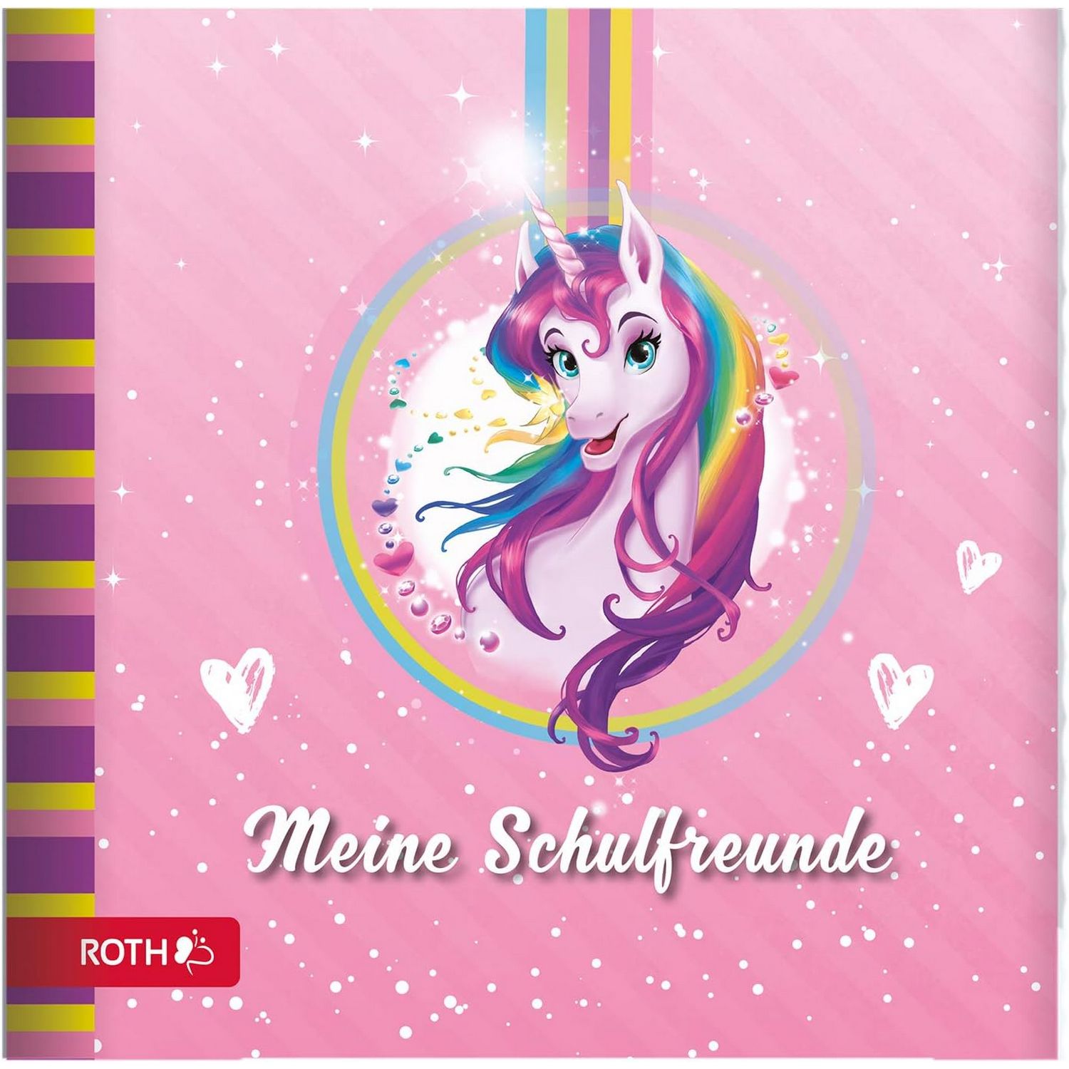ROTH Freundebuch "Einhornportrait", 165 x 165 mm, 64 Seiten