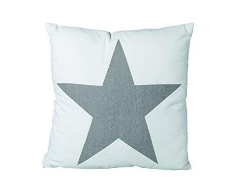 Kissen Baumwolle 100% creme mit grauem Stern 40x40cm ca ...