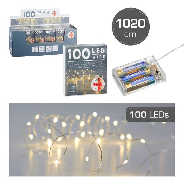 LED Lichterkette Mikro 100er Timer 73637