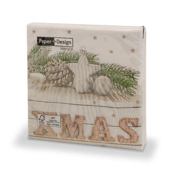 Paper + Design 20 Servietten 25x25 cm Xmas Weihnachten 3...