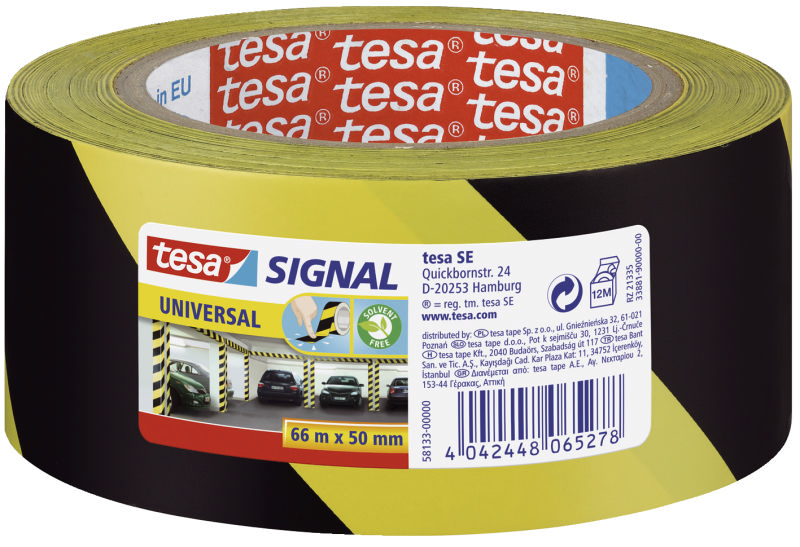 tesa Signalmarkierungsklebeband universal, 66m x 50mm, g...