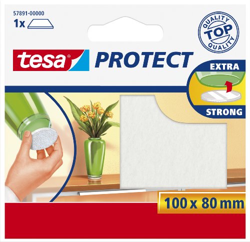 tesa Protect Filzgleiter, wei�, Ma�e: 100 x 80 mm